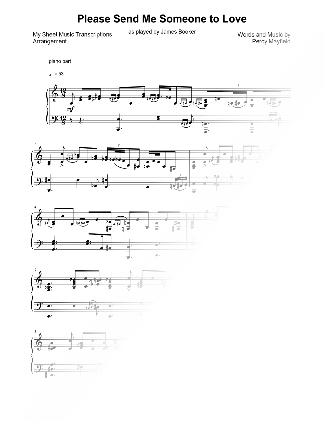 My Sheet Music Transcriptions 