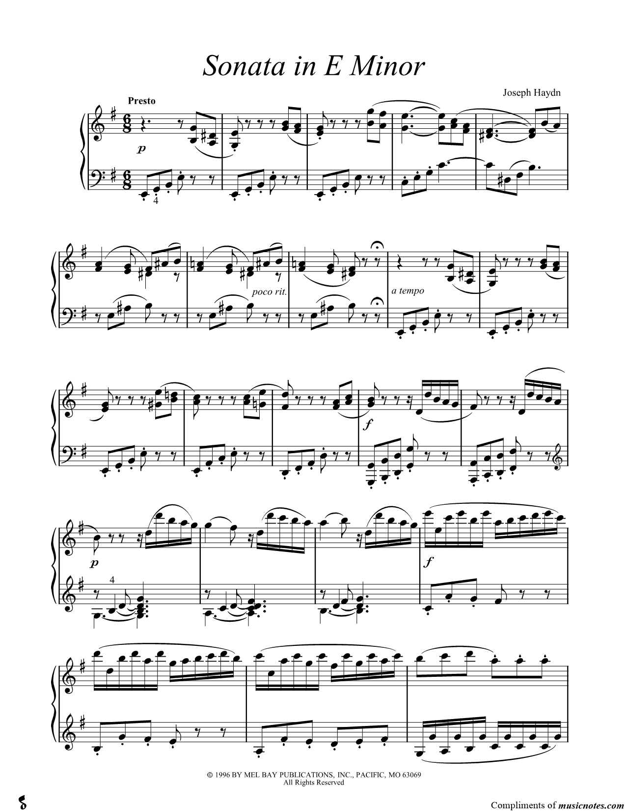 Collection: Sonata in E Minor
