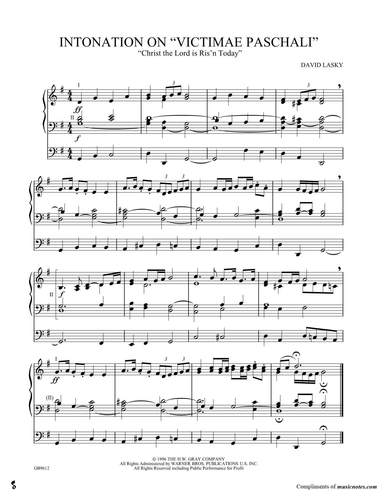 Collection: Intonation on "Victimae Paschali"