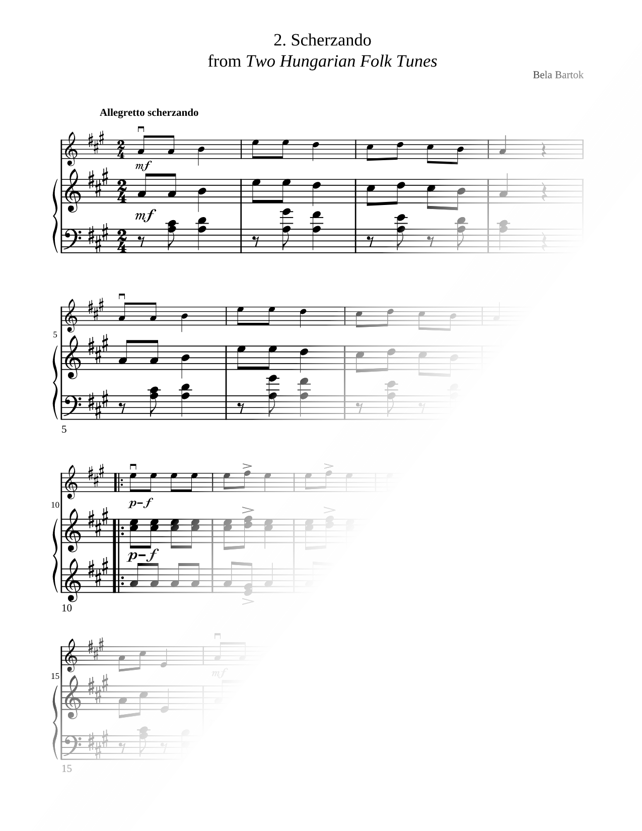 Collection: Scherzando from "Two Hungarian Folk Tunes"