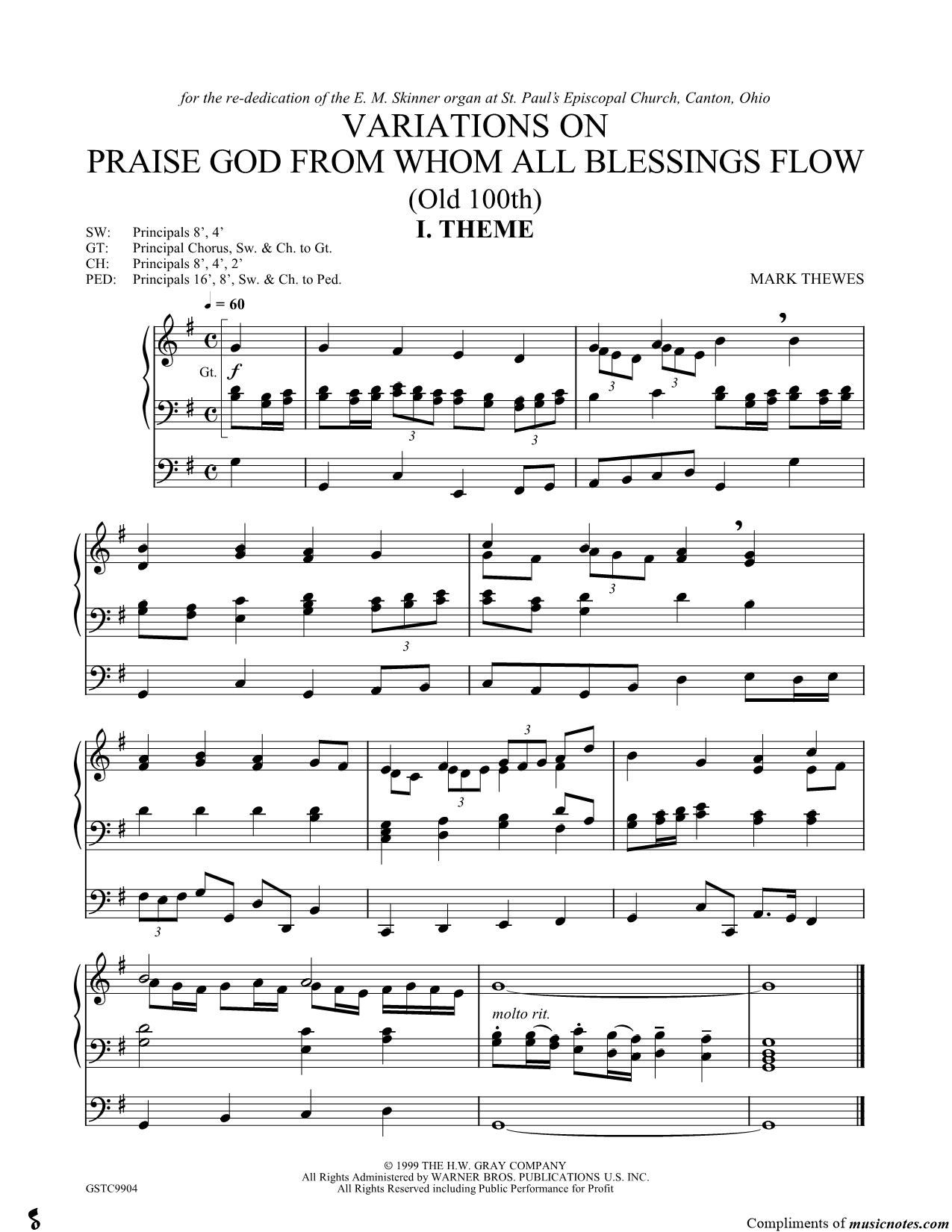 Collection: Variations on "Praise God From Whom All Blessings Flow"