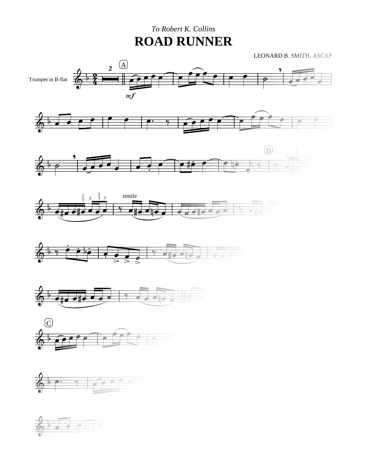 Collection: Road Runner - Trumpet & Piano