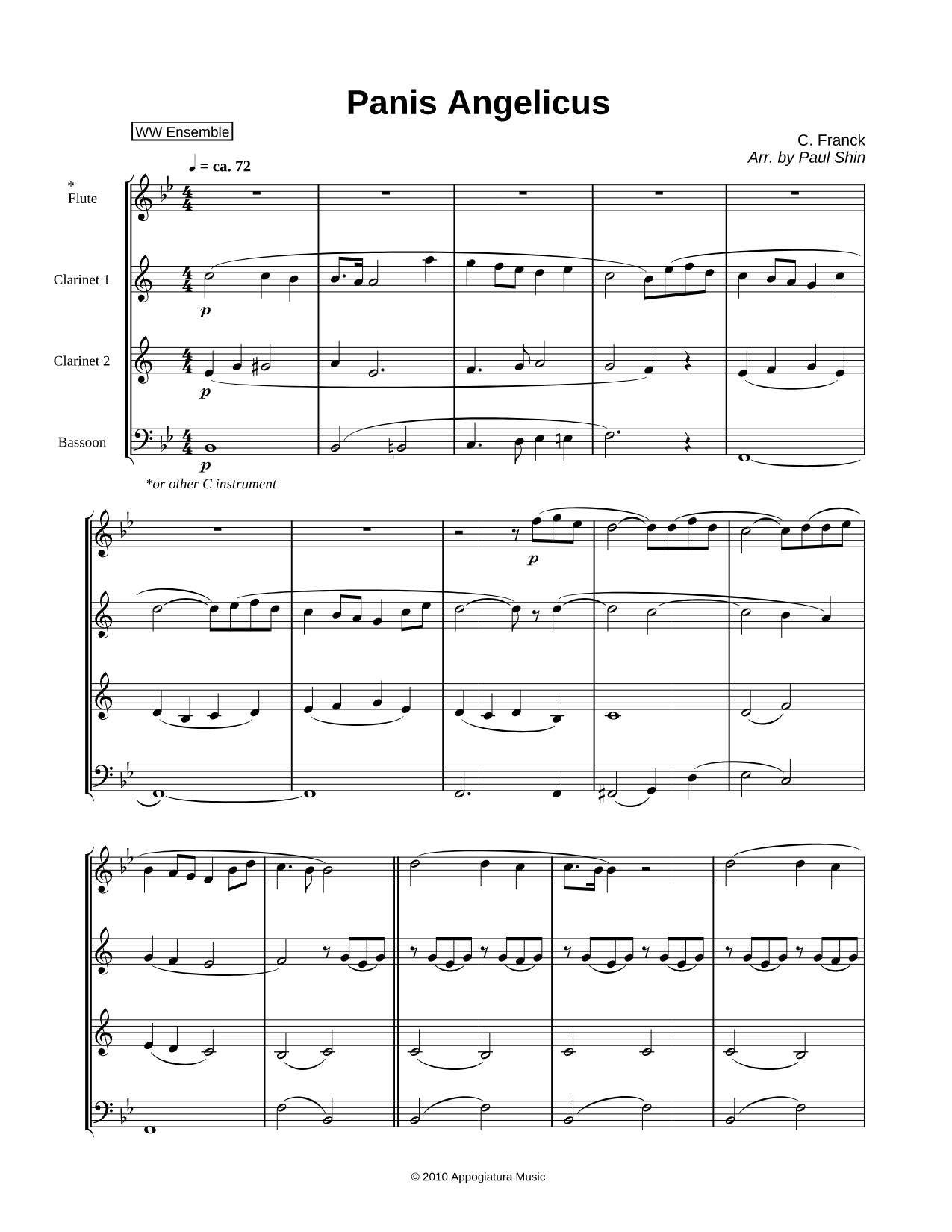 Collection: Panis Angelicus - Woodwind Quartet
