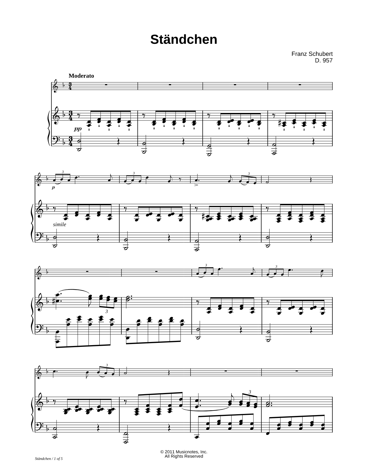 Collection: Ständchen - F Instrument & Piano