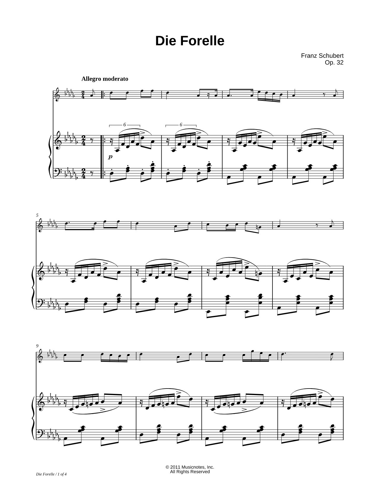 Collection: Die Forelle (The Trout) - F Instrument & Piano