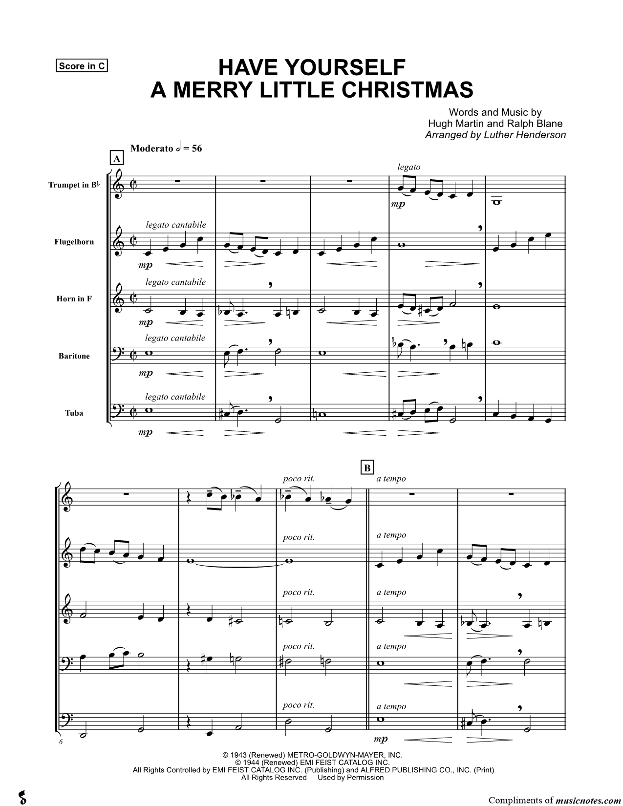 Collection: Have Yourself a Merry Little Christmas - Brass Quintet