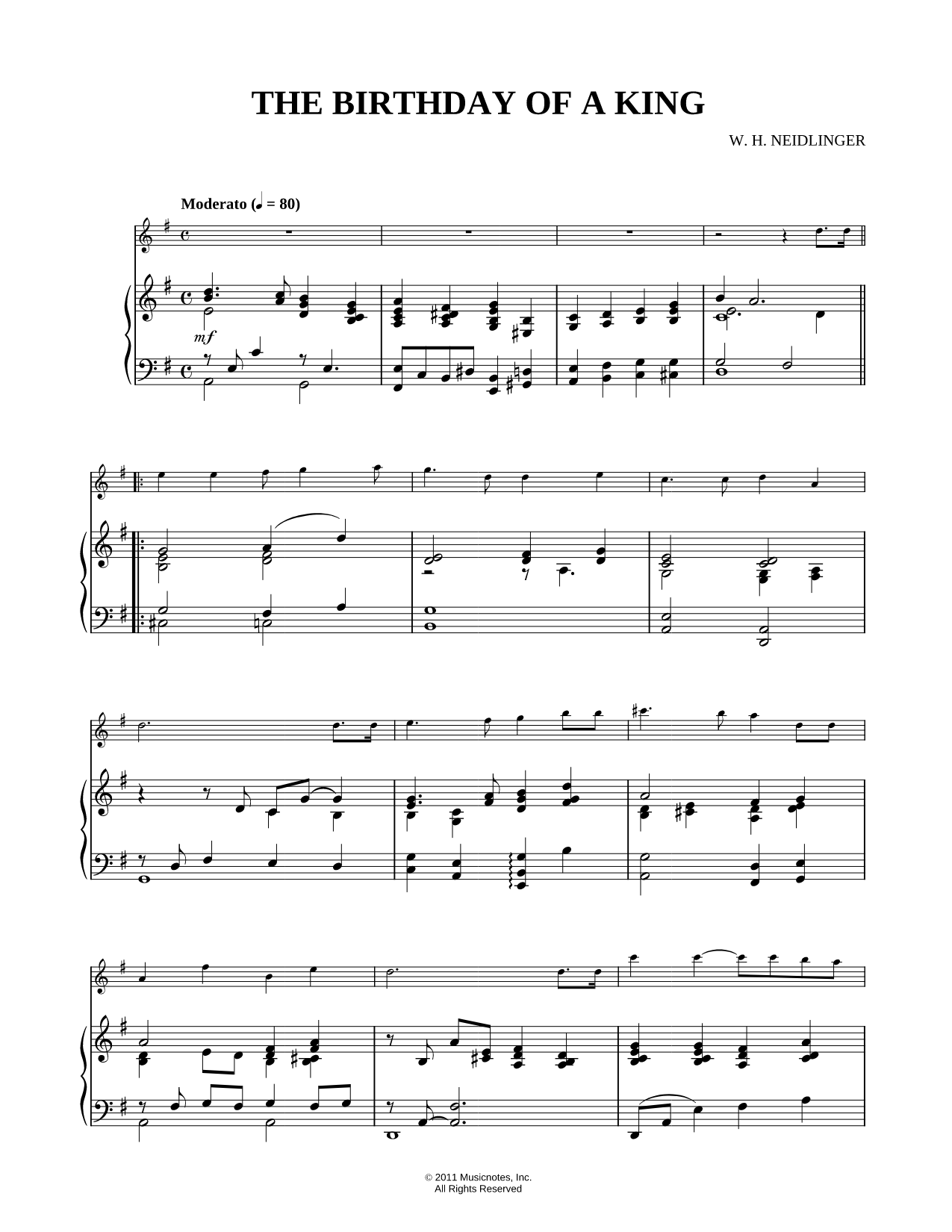 Collection: The Birthday of a King - Bb Instrument & Piano