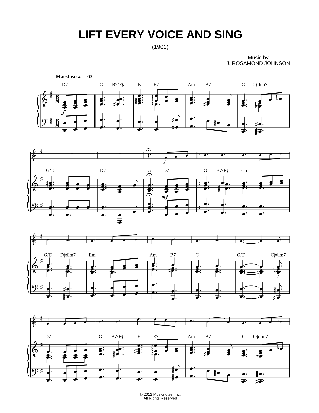 Collection: Lift Every Voice and Sing - Bass Clef Instrument & Piano