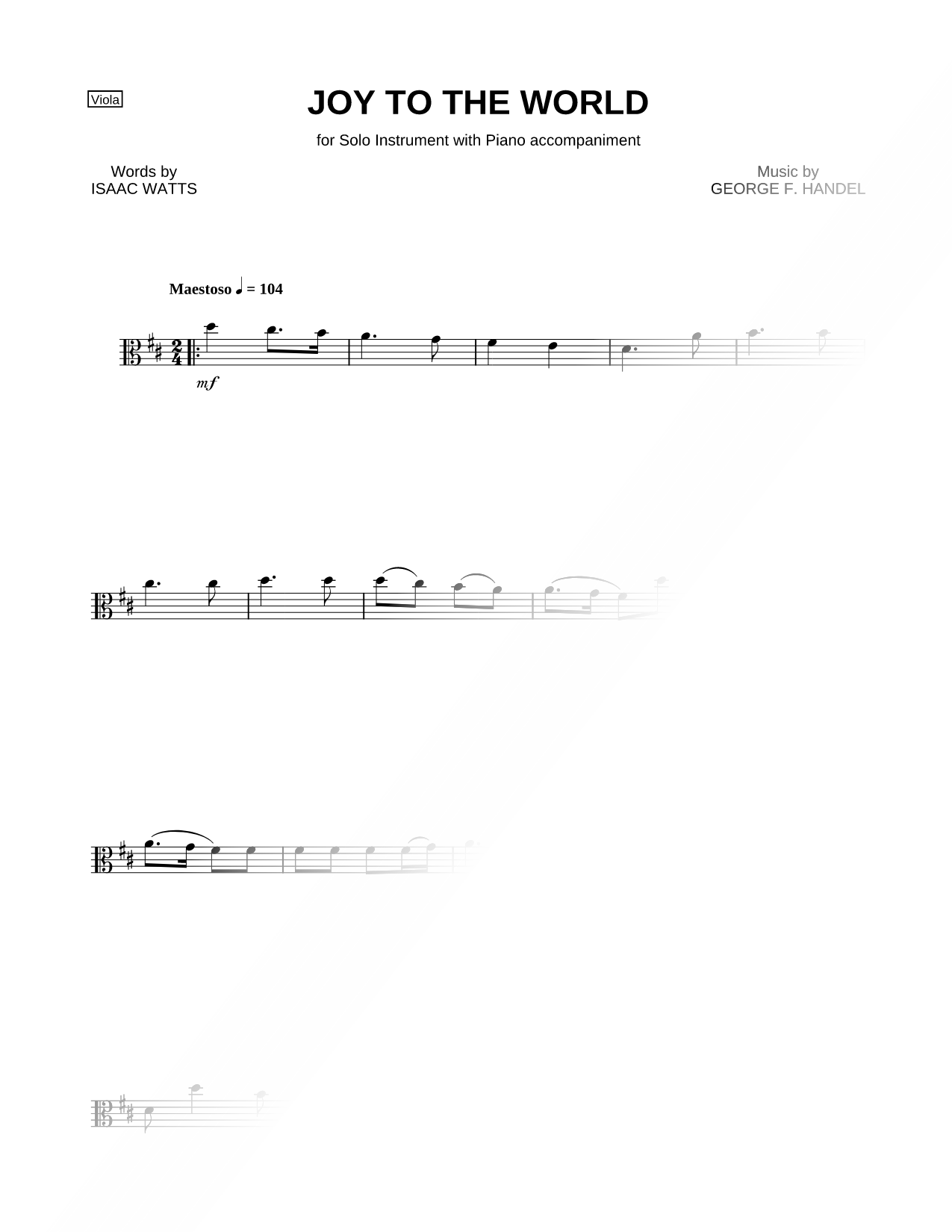Collection: Joy to the World - Viola & Piano