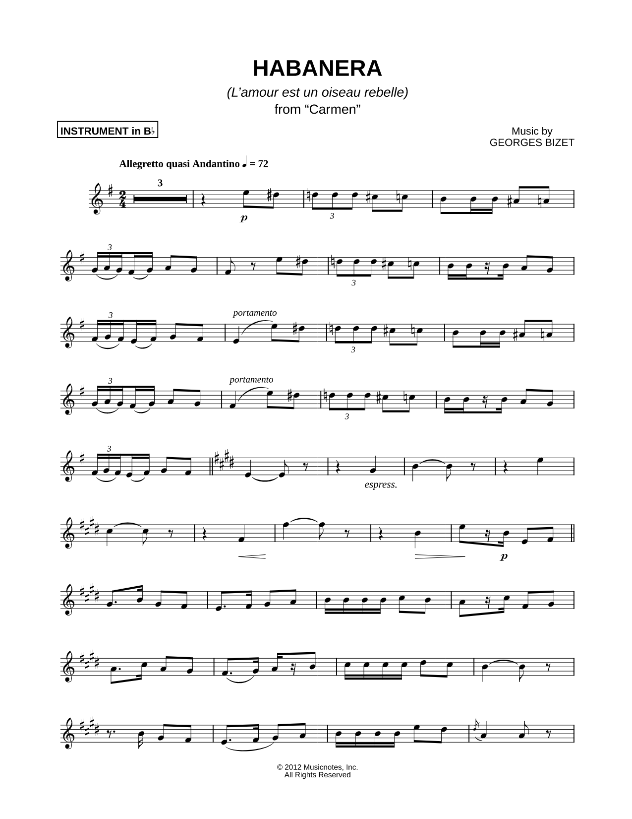 Collection: Habanera - Bb Instrument & Piano