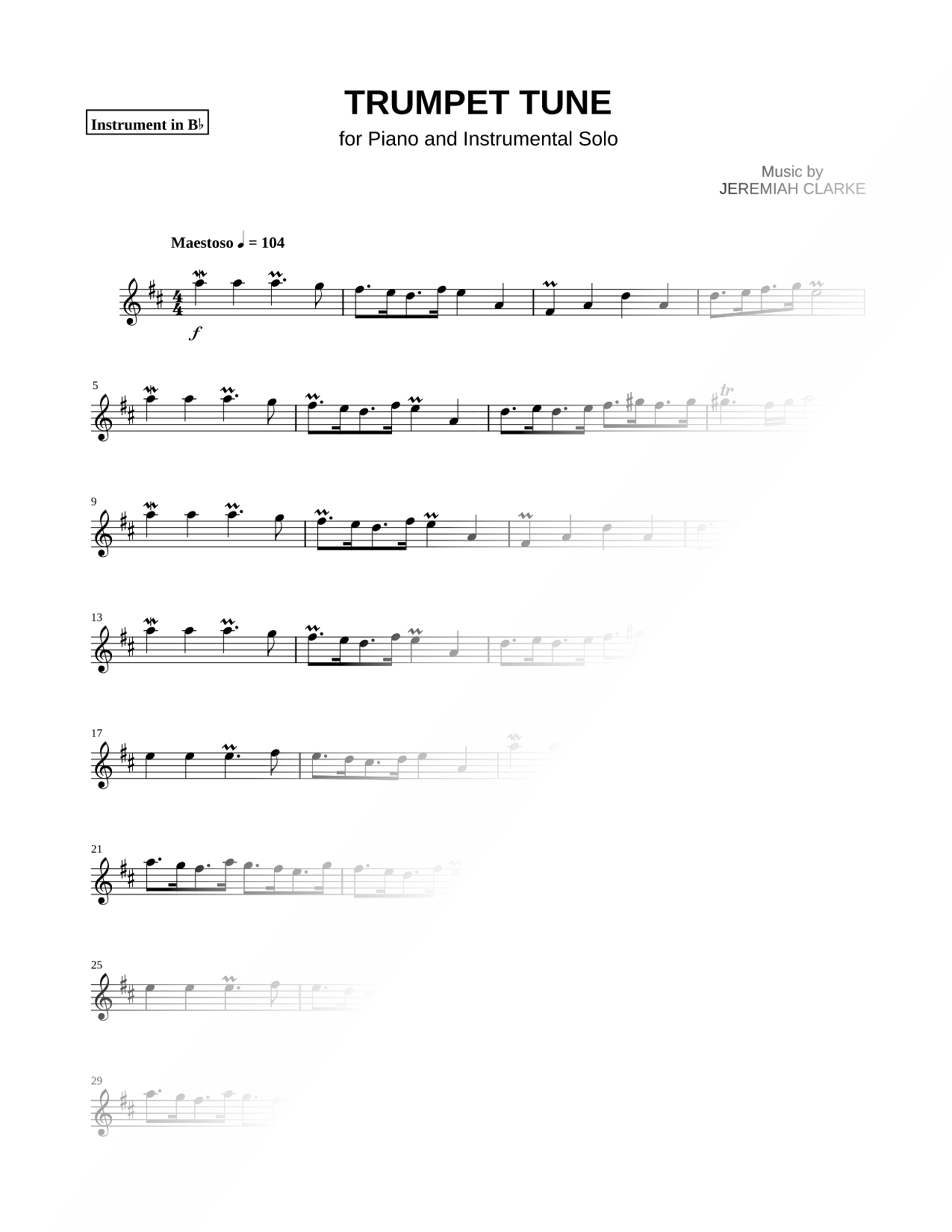 Collection: Trumpet Tune - Bb Instrument & Piano
