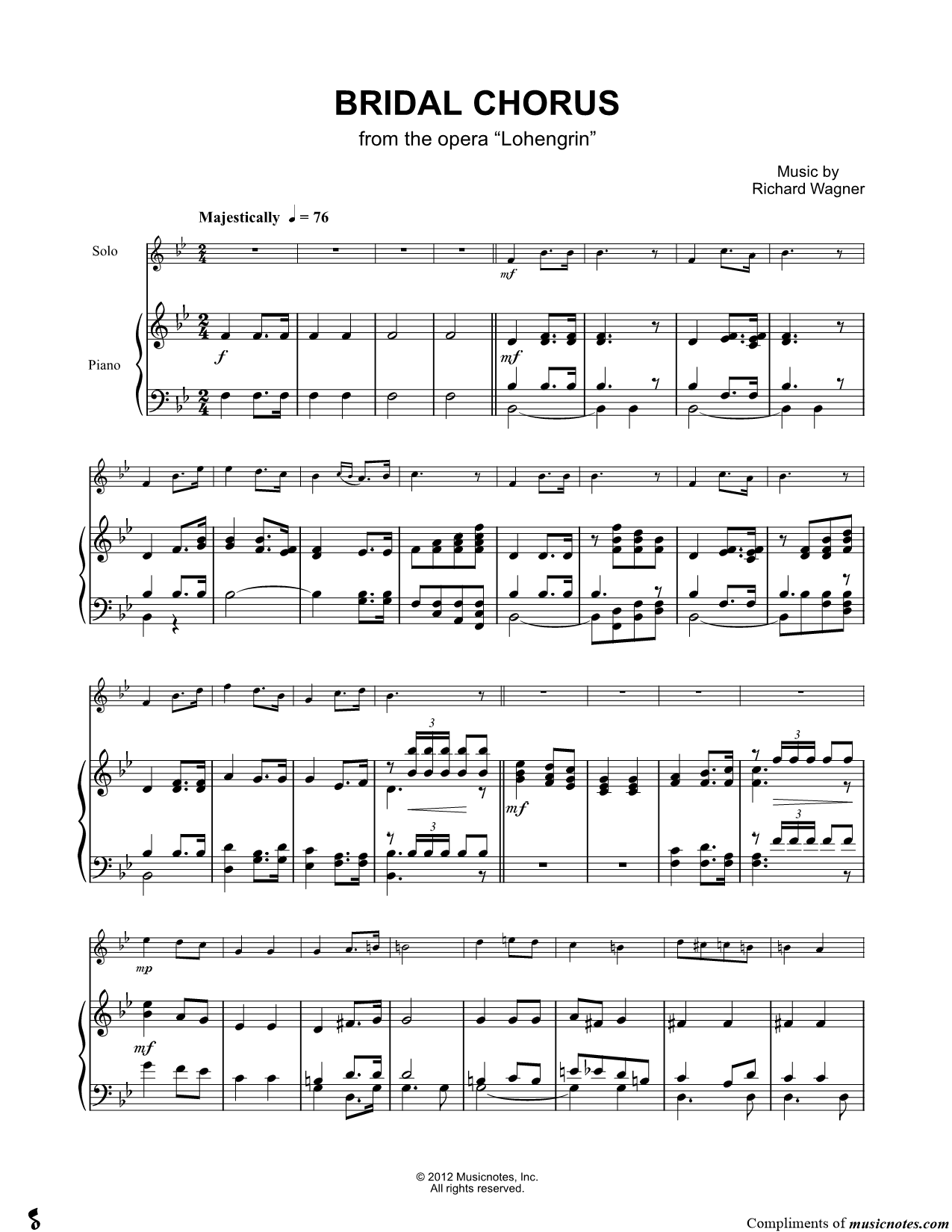 Collection: Bridal Chorus - Flute & Piano