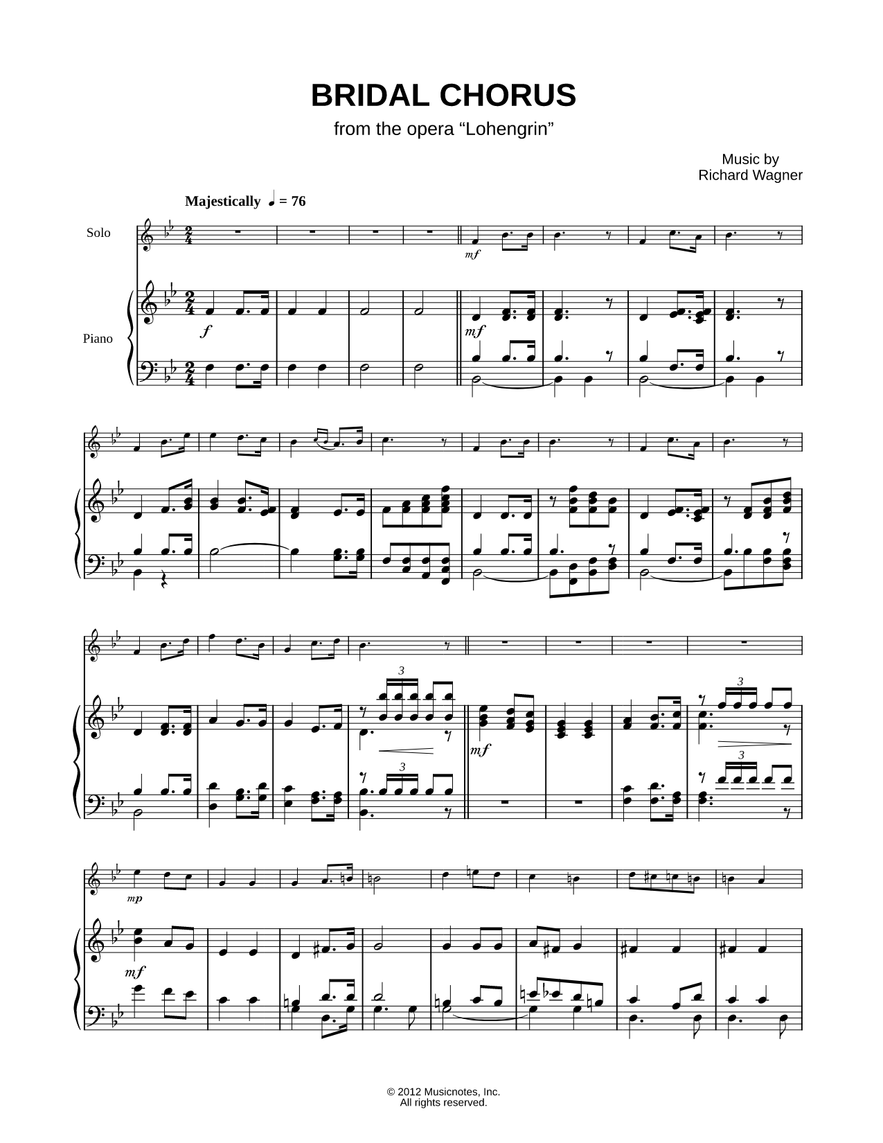 Collection: Bridal Chorus - F Instrument & Piano