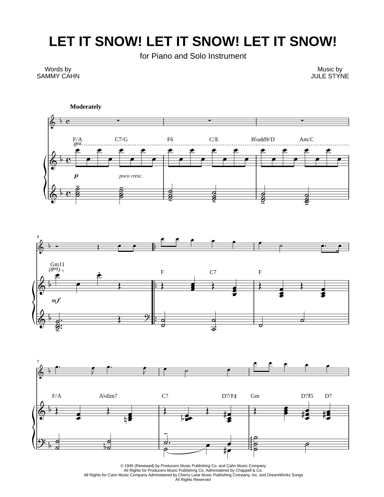 Collection: Let It Snow! Let It Snow! Let It Snow! - F Instrument & Piano