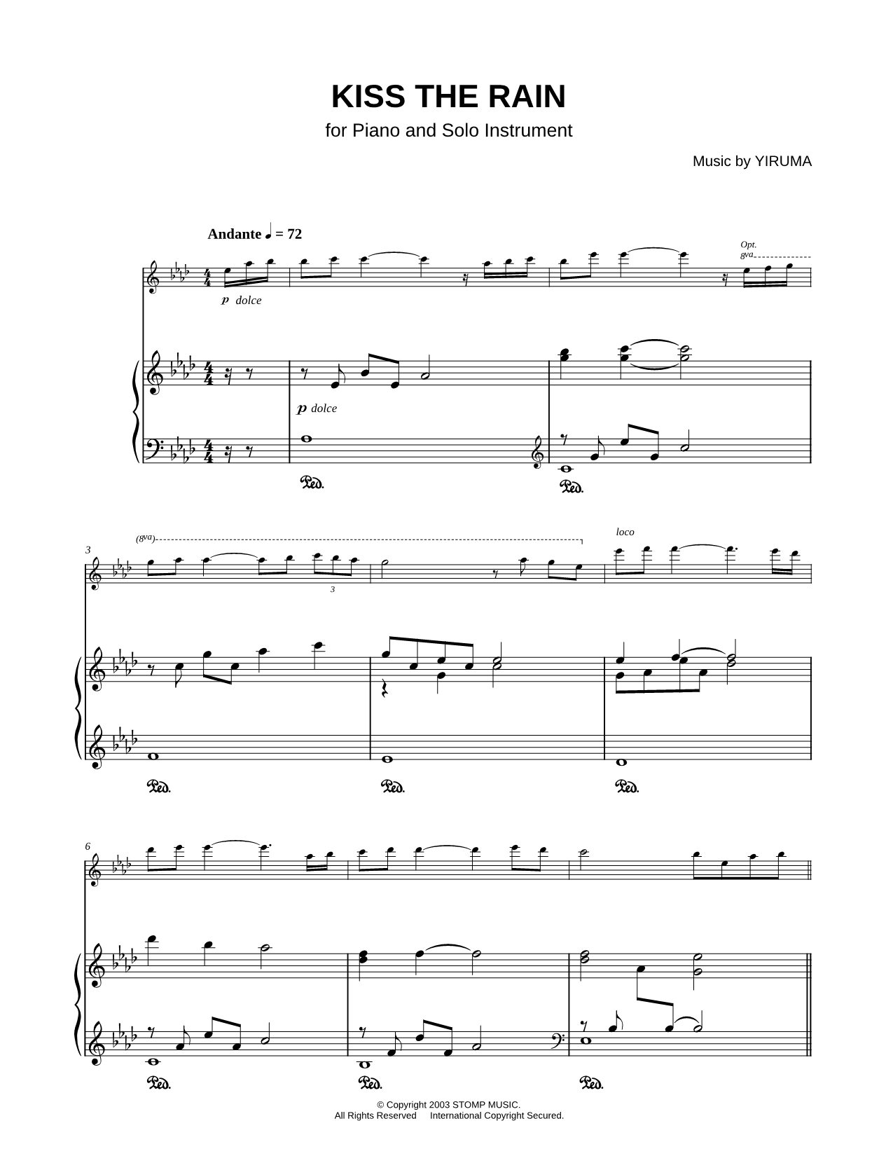 Collection: Kiss the Rain - Bb Instrument & Piano