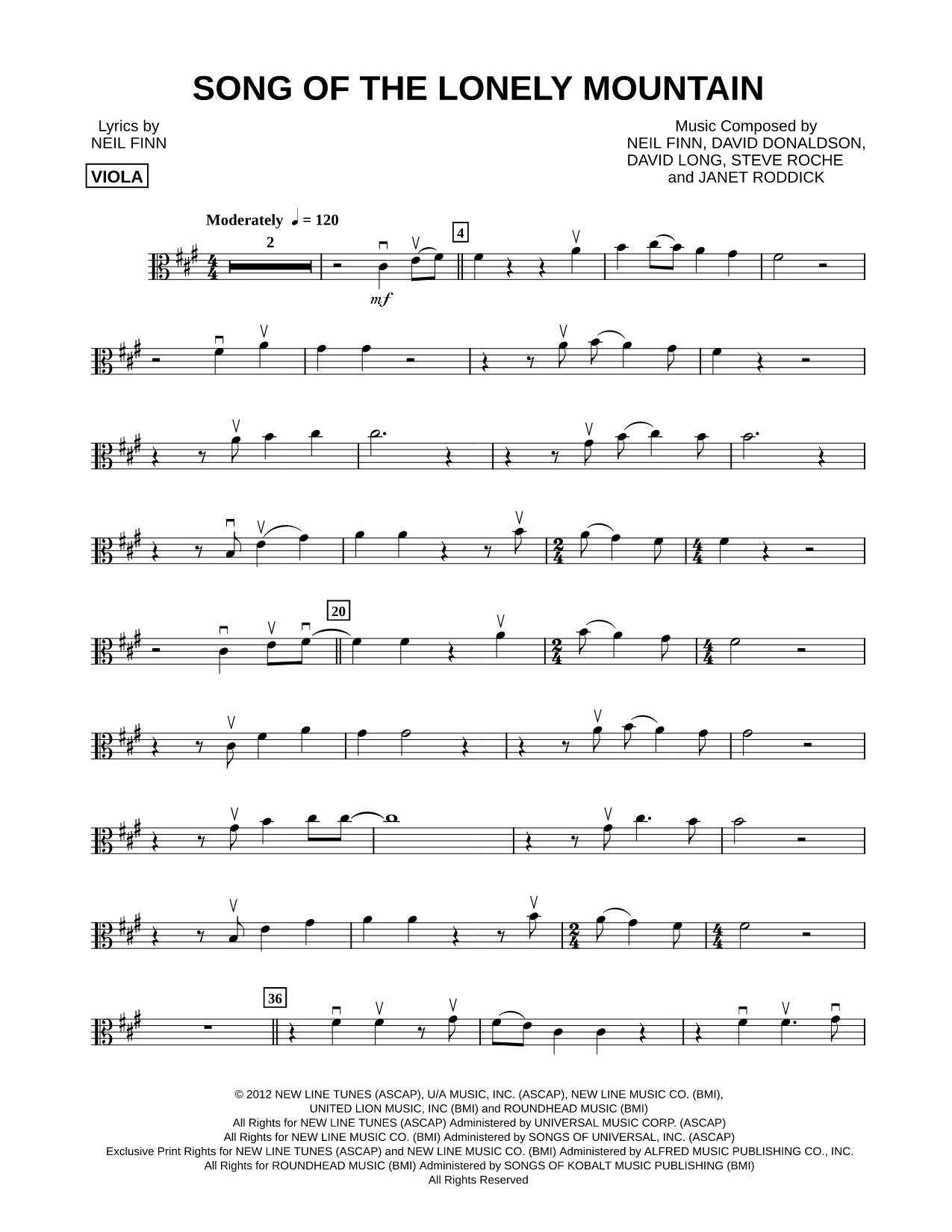 Collection: Song of the Lonely Mountain - Viola & Piano