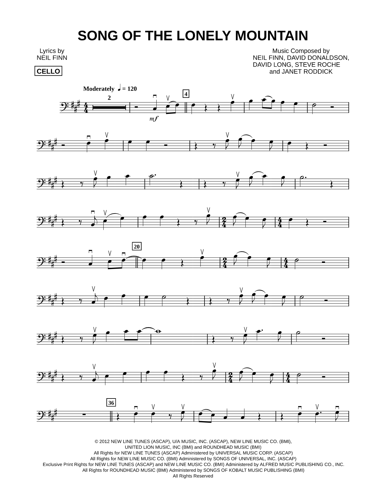 Collection: Song of the Lonely Mountain - Cello & Piano