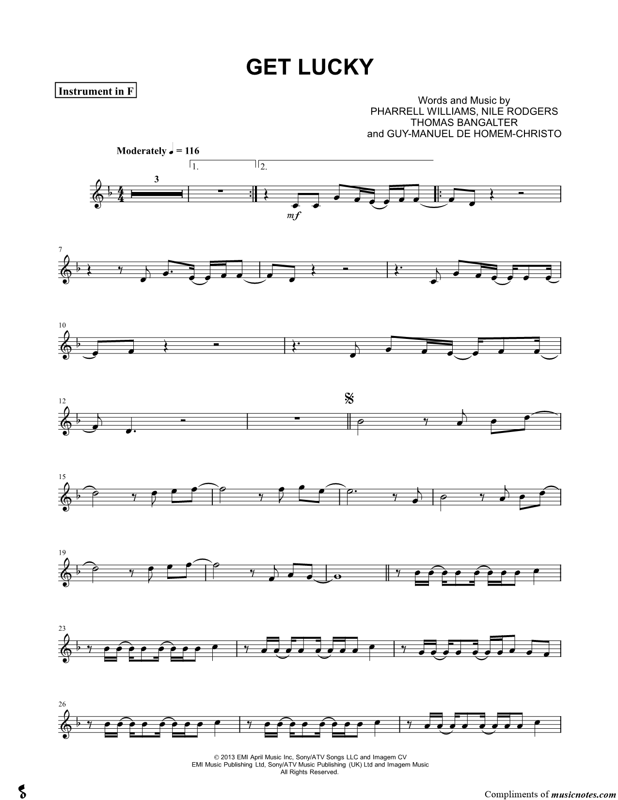 Collection: Get Lucky - F Instrument & Piano