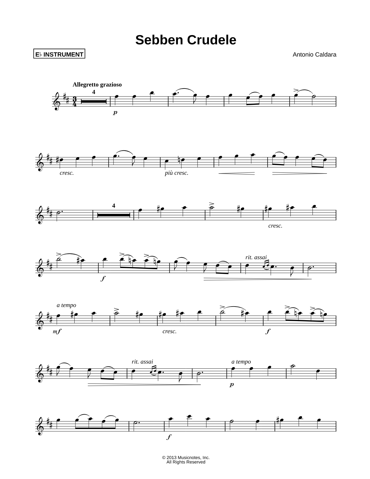 Collection: Sebben Crudele - Eb Instrument & Piano