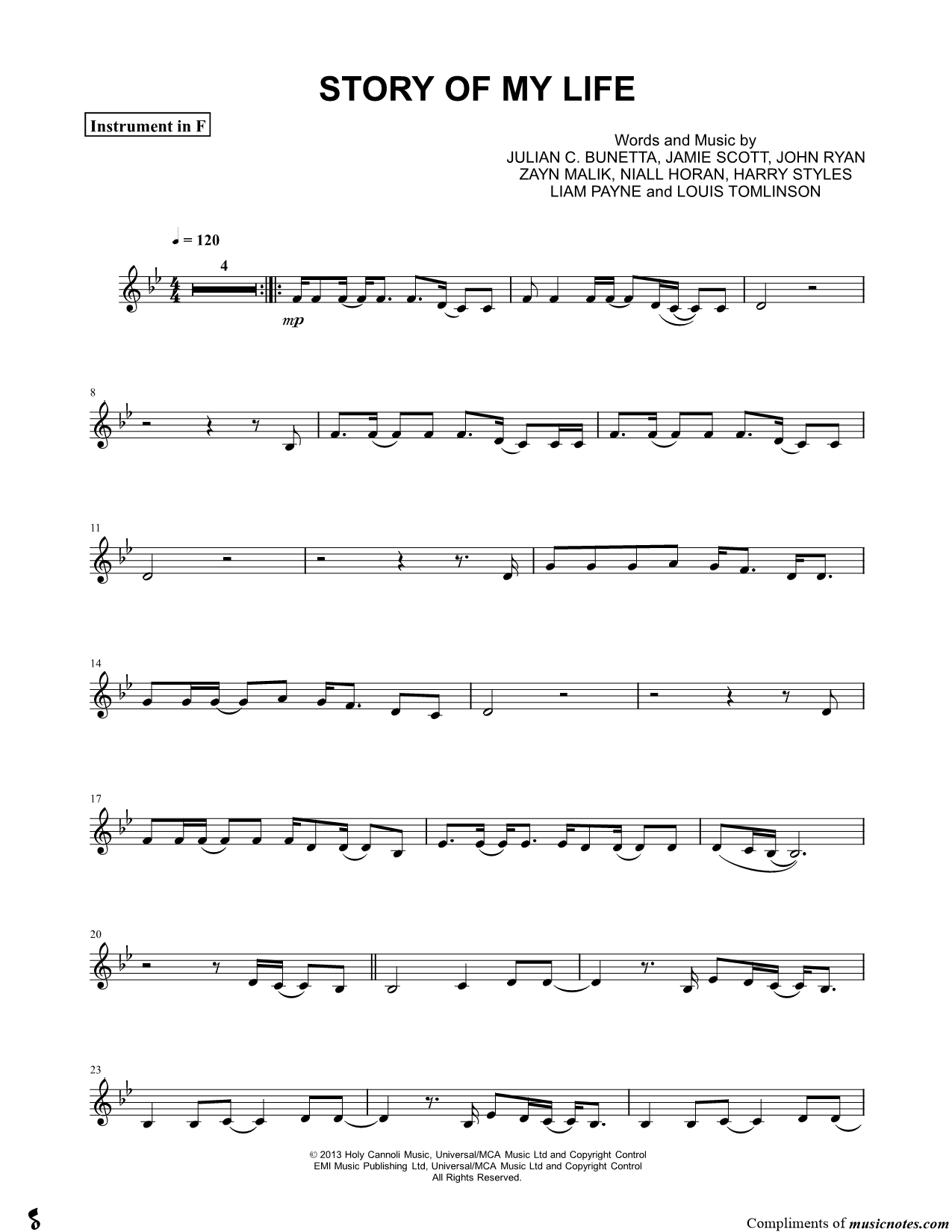 Collection: Story of My Life - F Instrument & Piano
