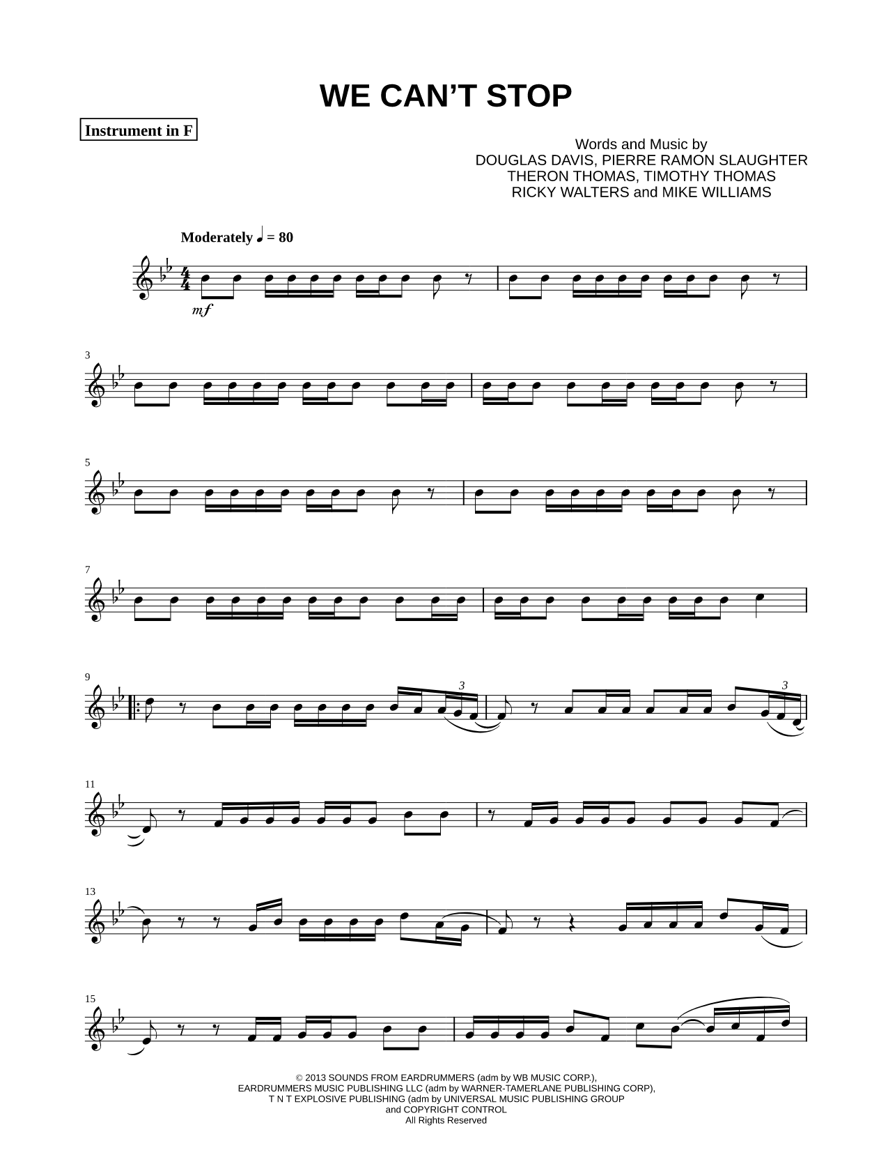 Collection: We Can't Stop - F Instrument & Piano