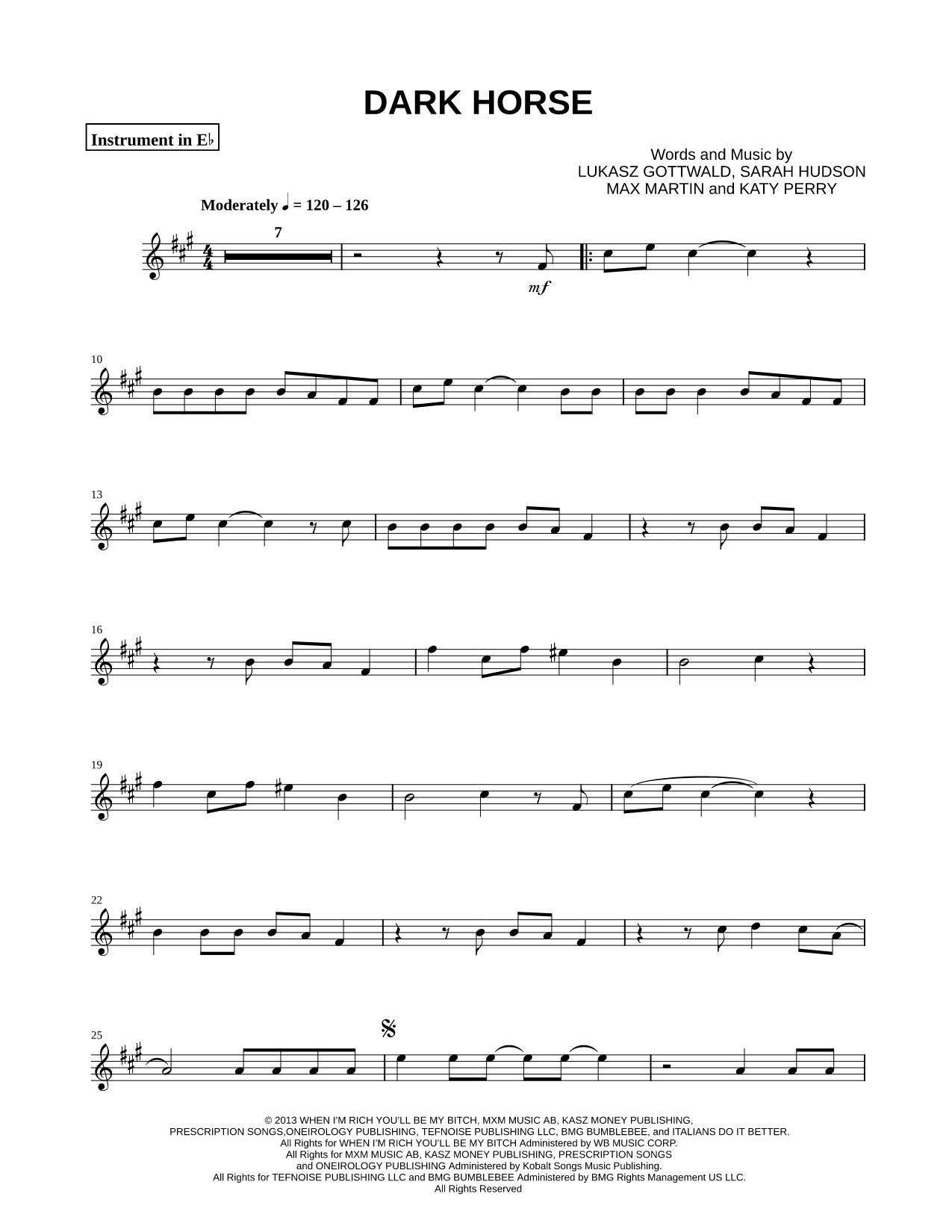 Collection: Dark Horse - Eb Instrument & Piano