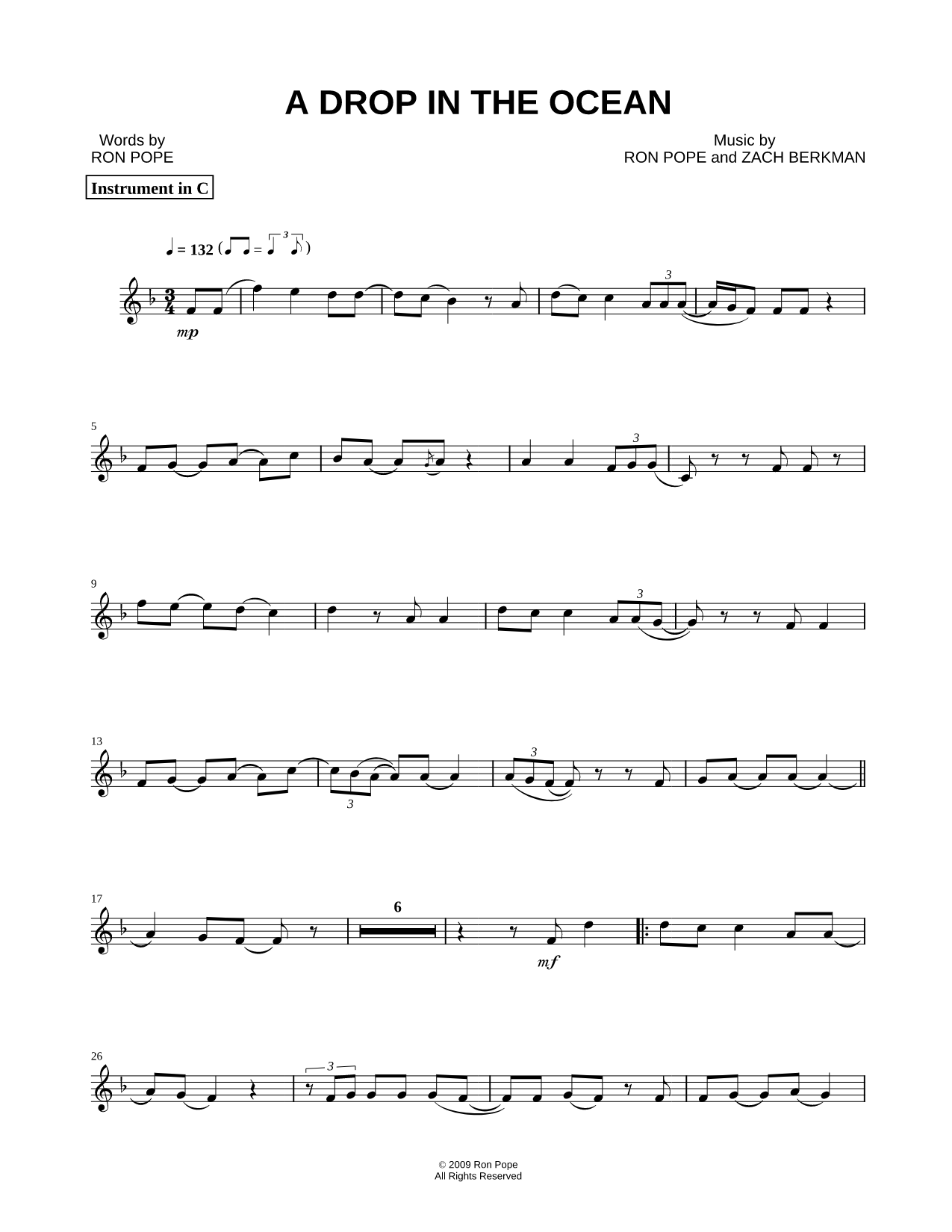 Collection: A Drop In the Ocean - C Instrument & Piano