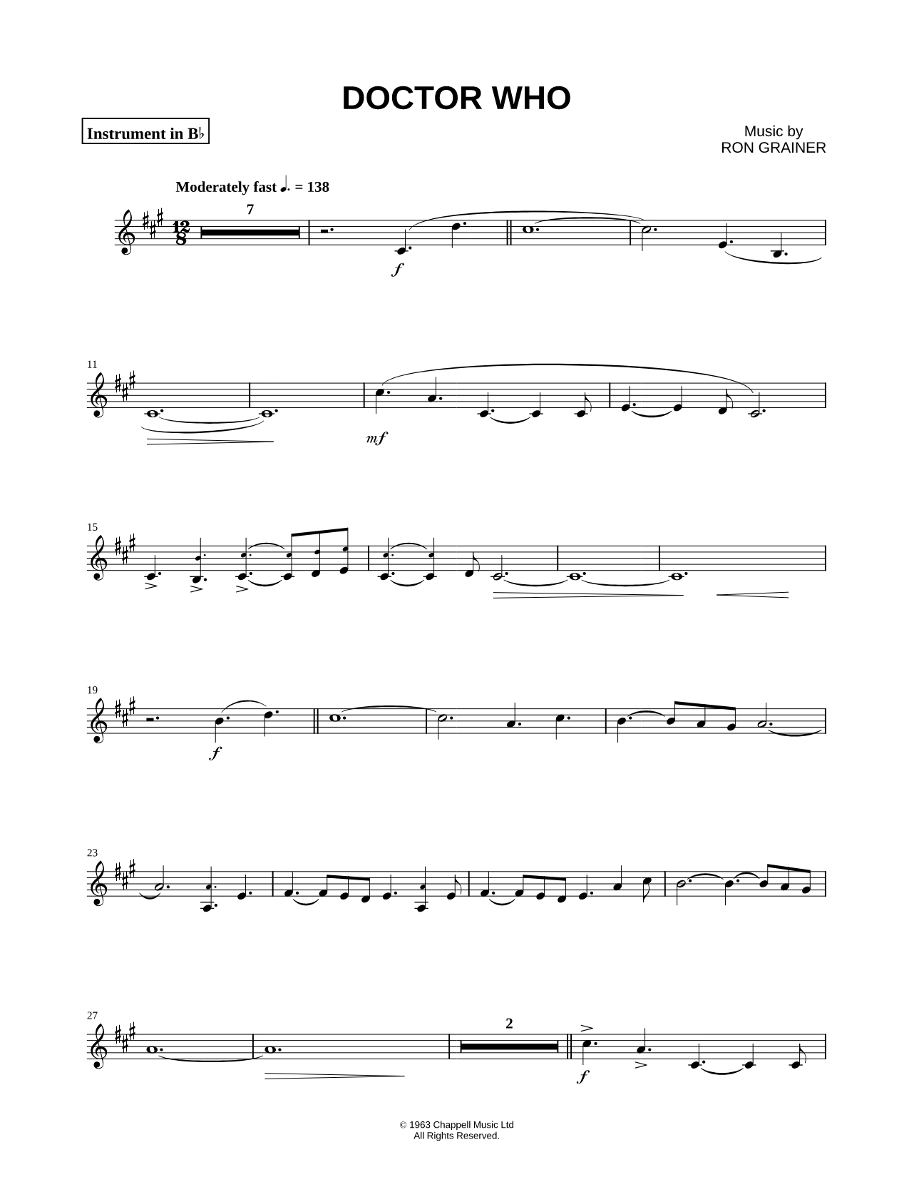 Collection: Doctor Who Theme - Bb Instrument & Piano