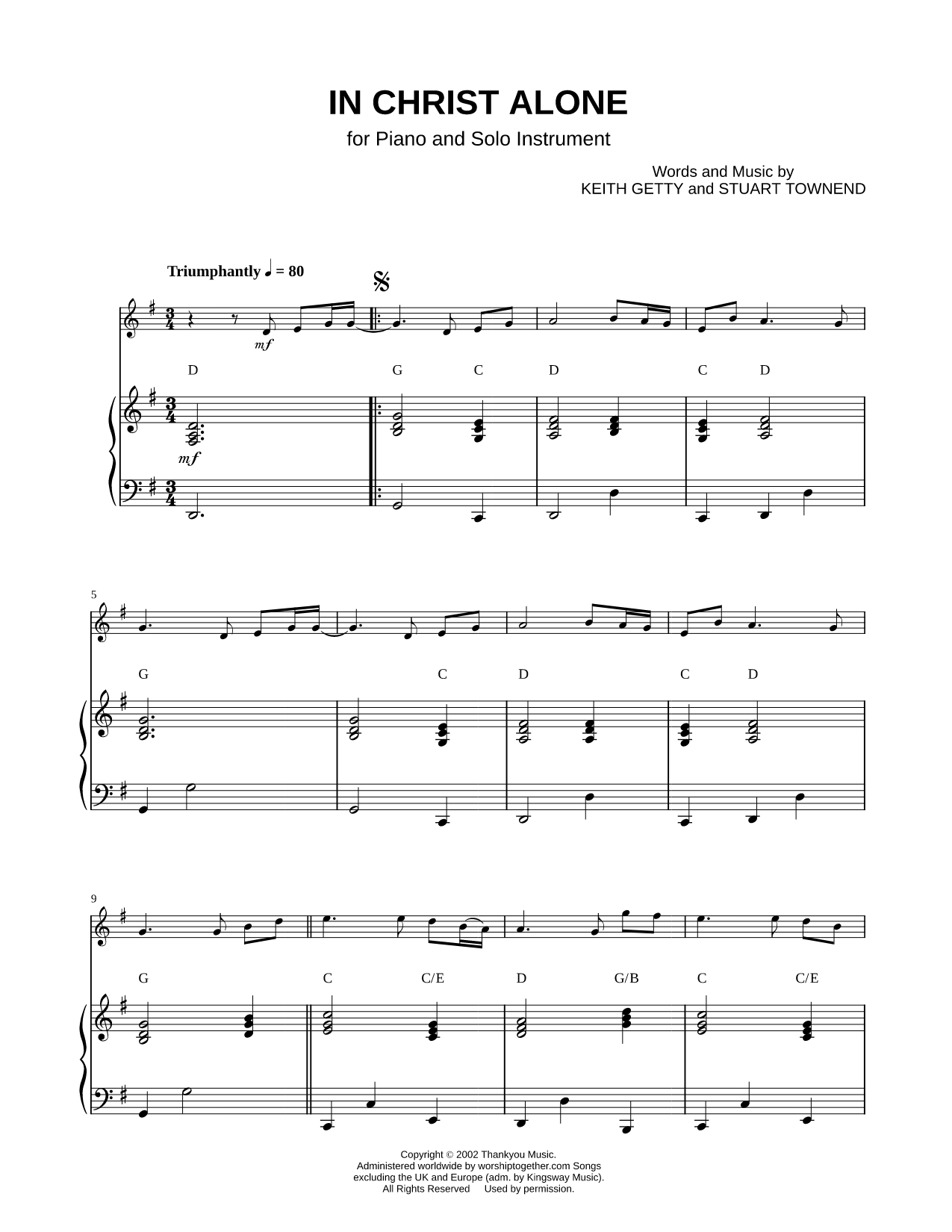 Collection: In Christ Alone - C Instrument & Piano Accompaniment