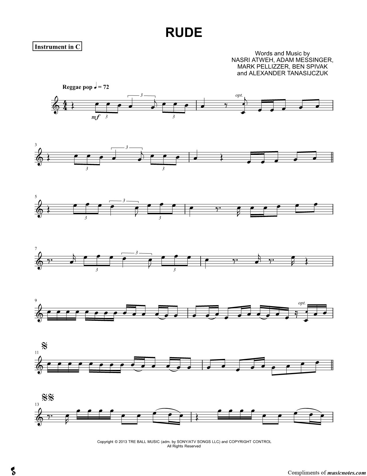 Collection: Rude - C Instrument & Piano