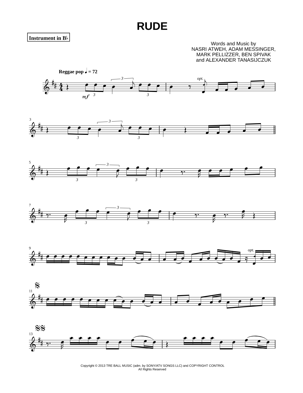 Collection: Rude - Bb Instrument & Piano