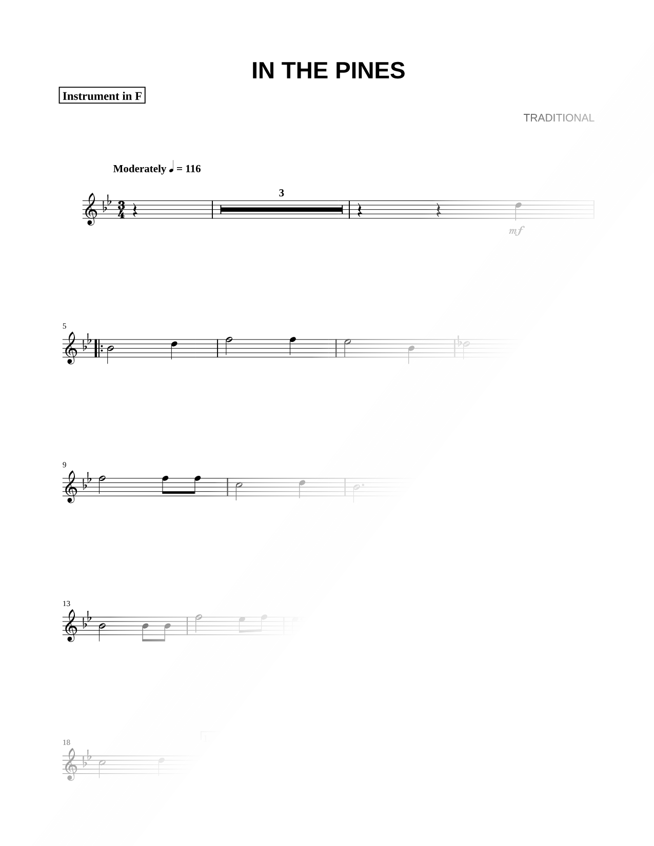Collection: In The Pines - F Instrument & Piano