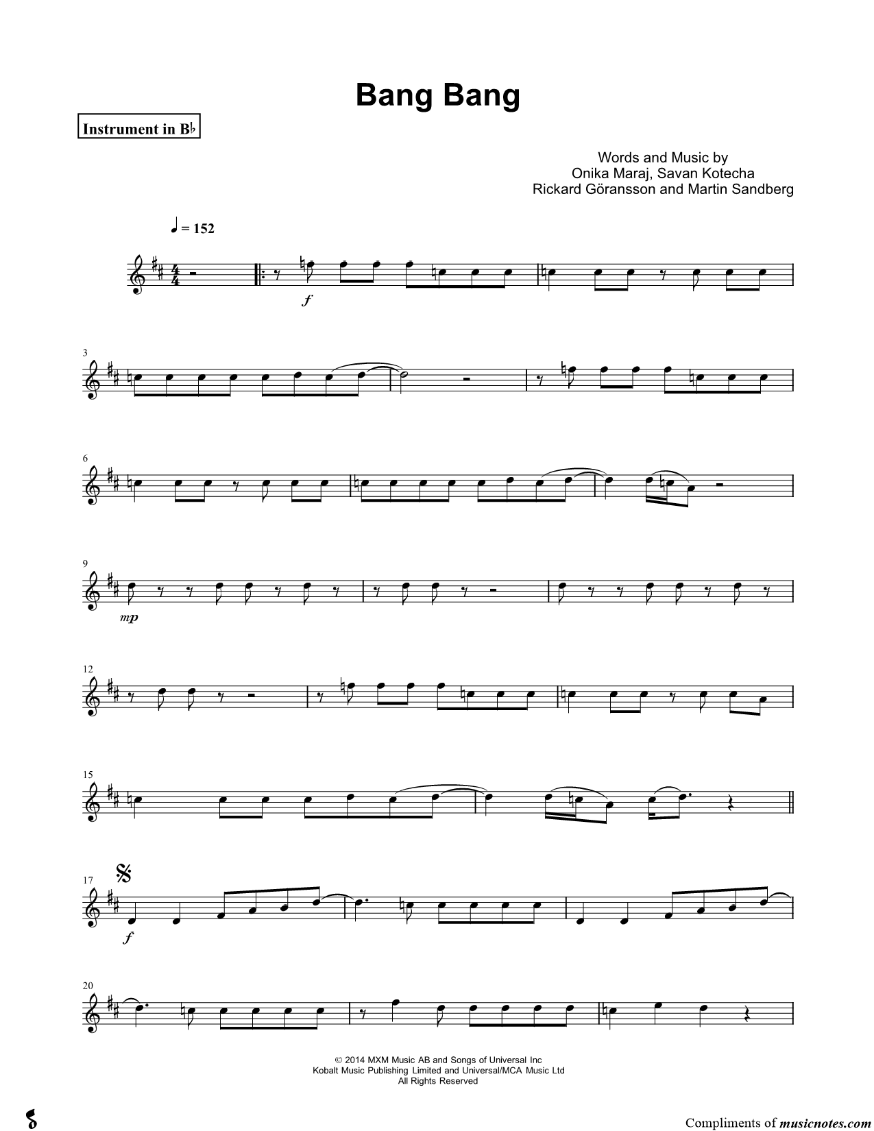 Collection: Bang Bang - Bb Instrument & Piano