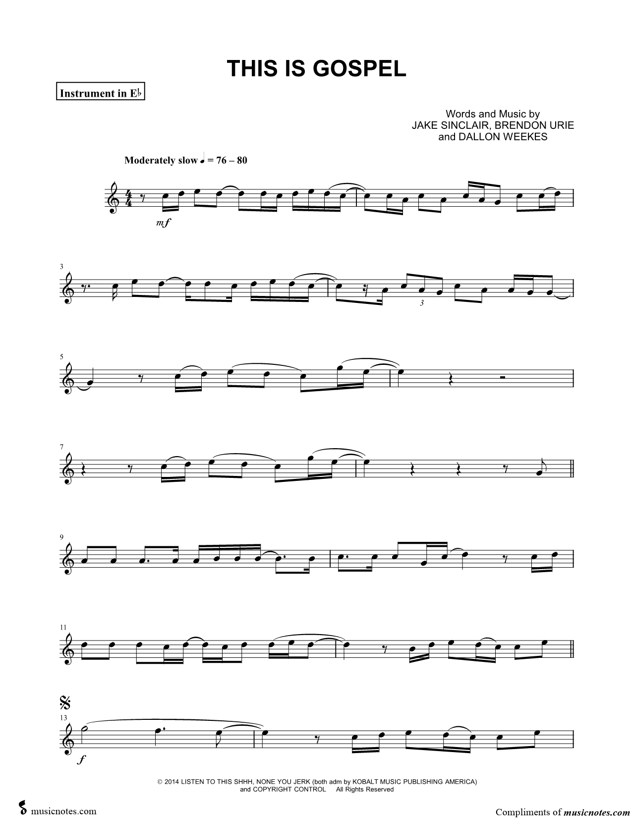 Collection: This Is Gospel - Eb Instrument & Piano