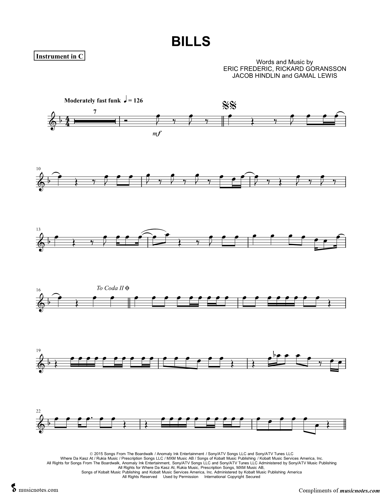 Collection: Bills - C Instrument & Piano