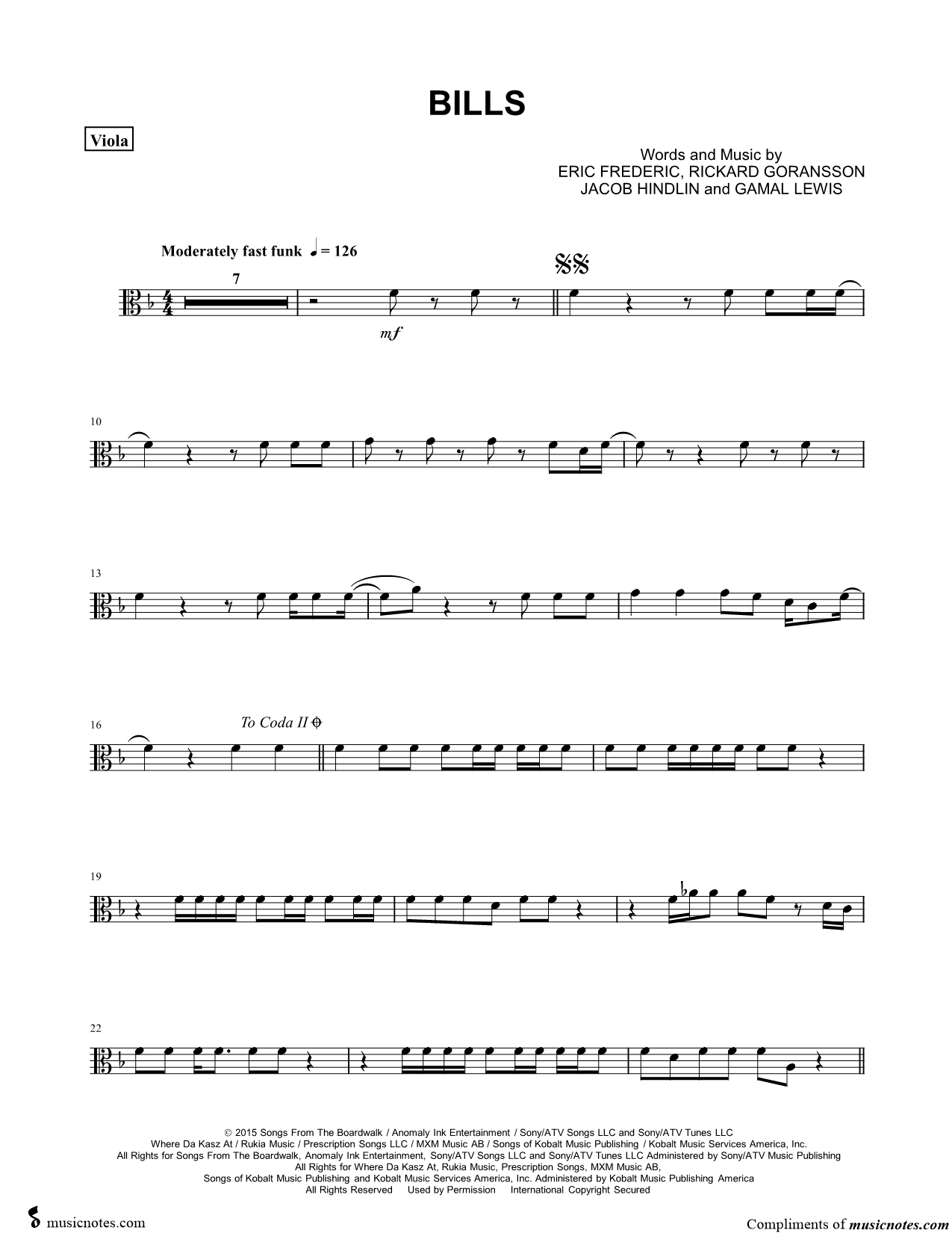 Collection: Bills - Viola & Piano