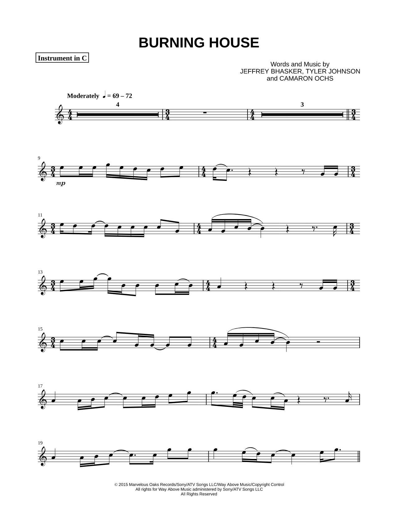 Collection: Burning House - C Instrument & Piano