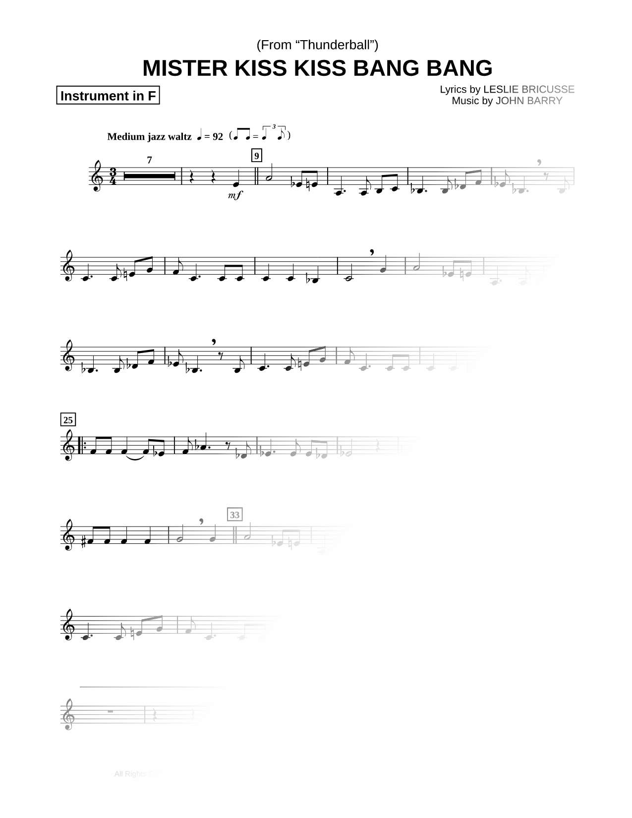 Collection: Mister Kiss Kiss Bang Bang - F Instrument & Piano