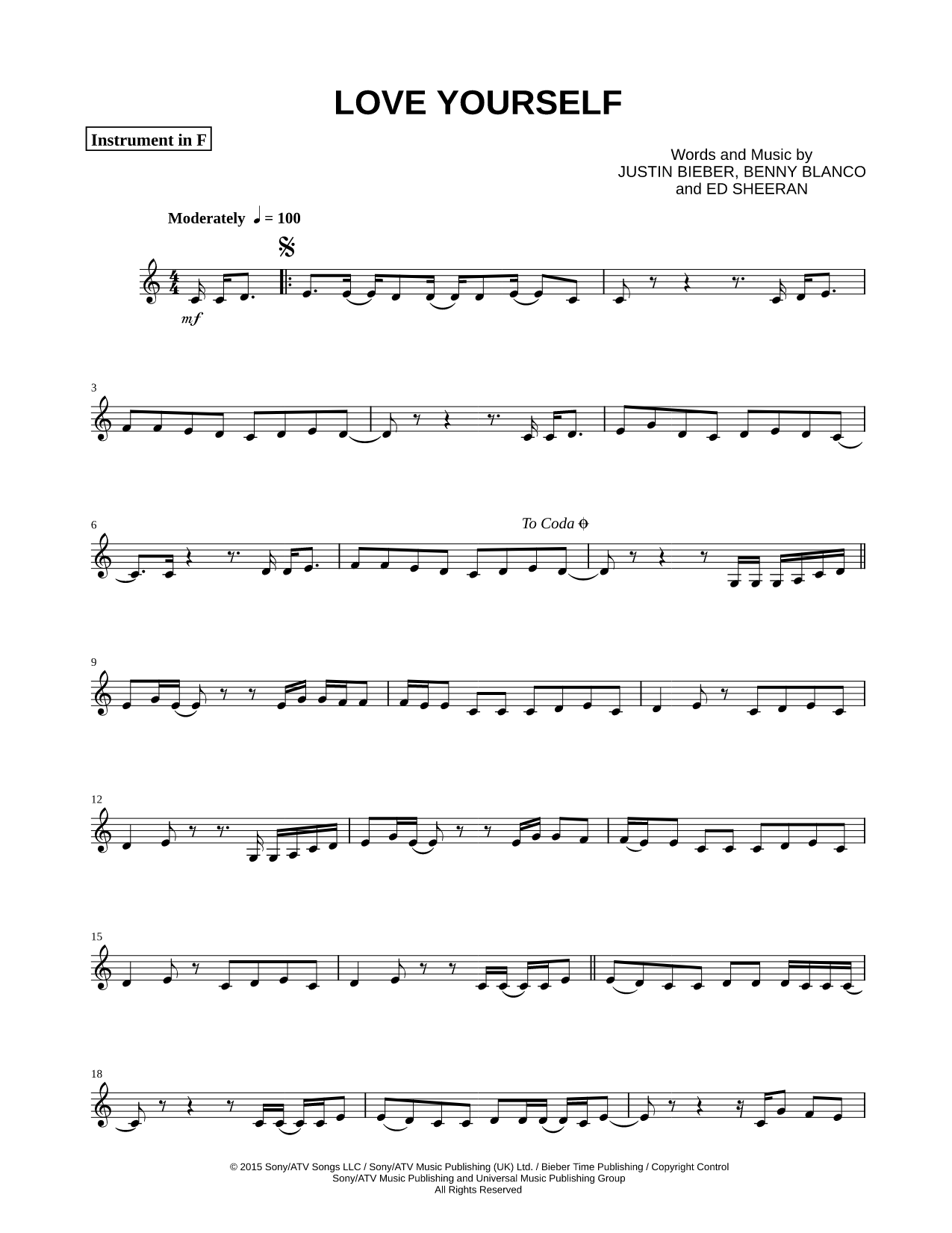 Collection: Love Yourself - F Instrument & Piano