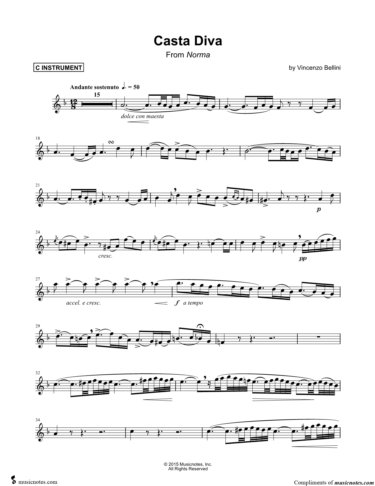 Collection: Casta Diva - C Instrument & Piano
