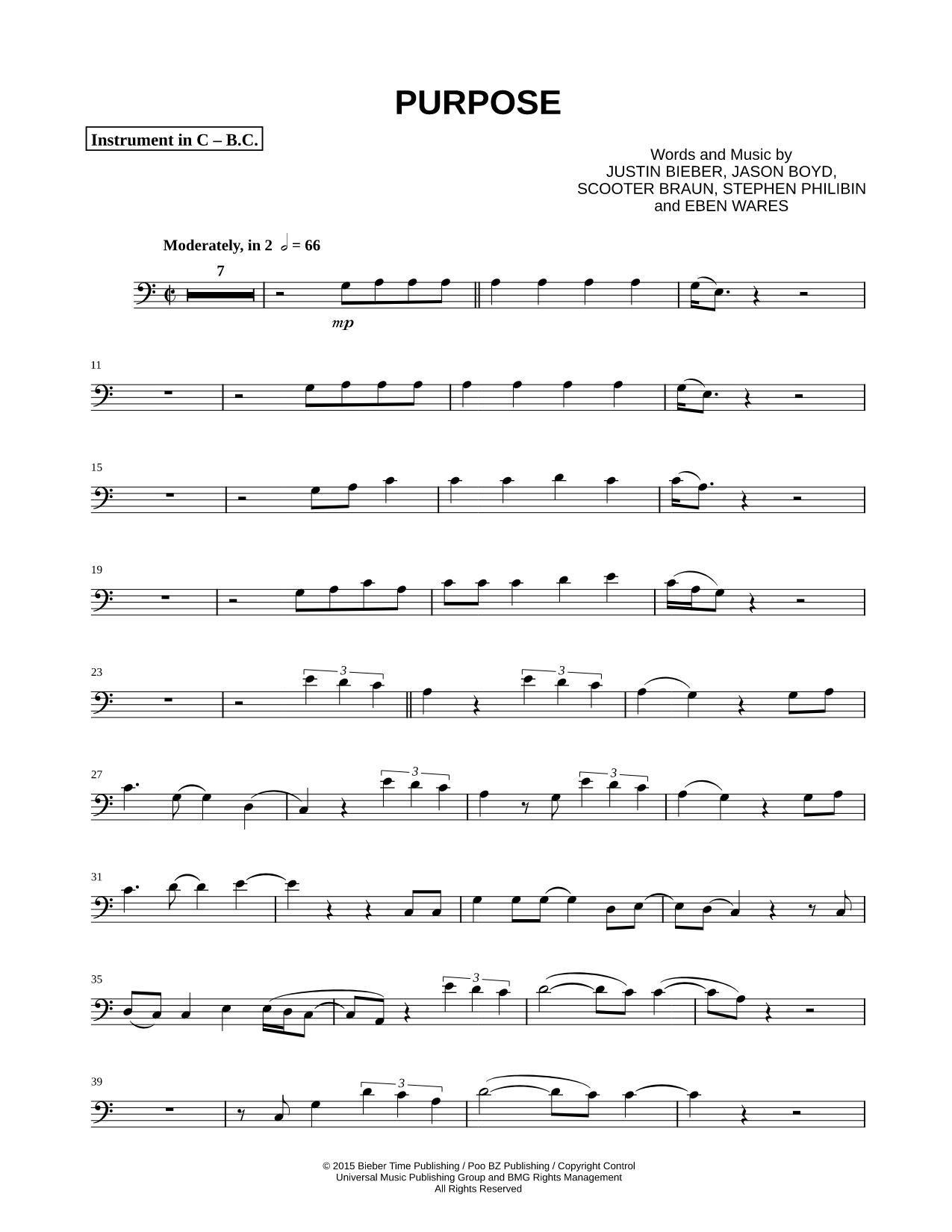 Collection: Purpose - Bass Clef Instrument & Piano