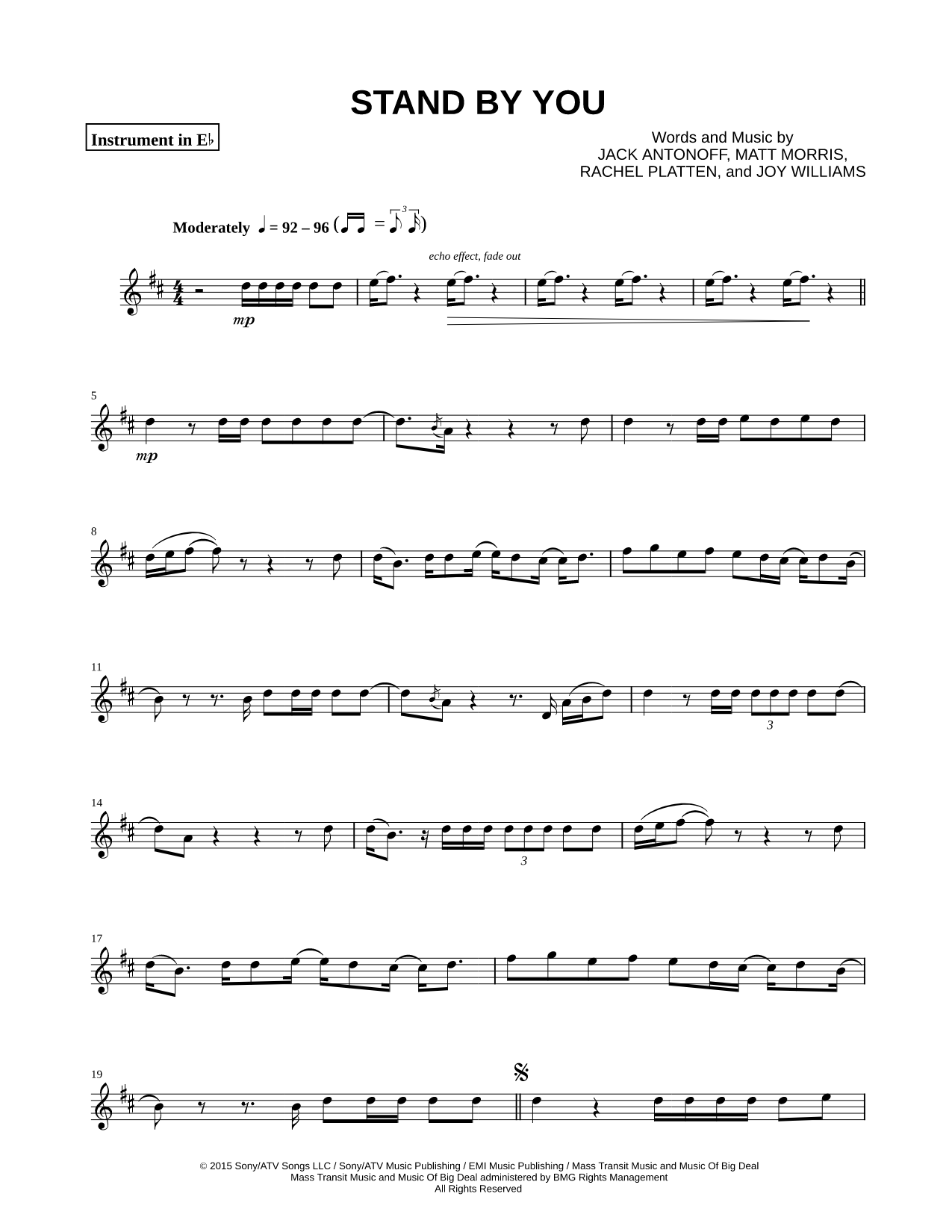 Collection: Stand by You - Eb Instrument & Piano
