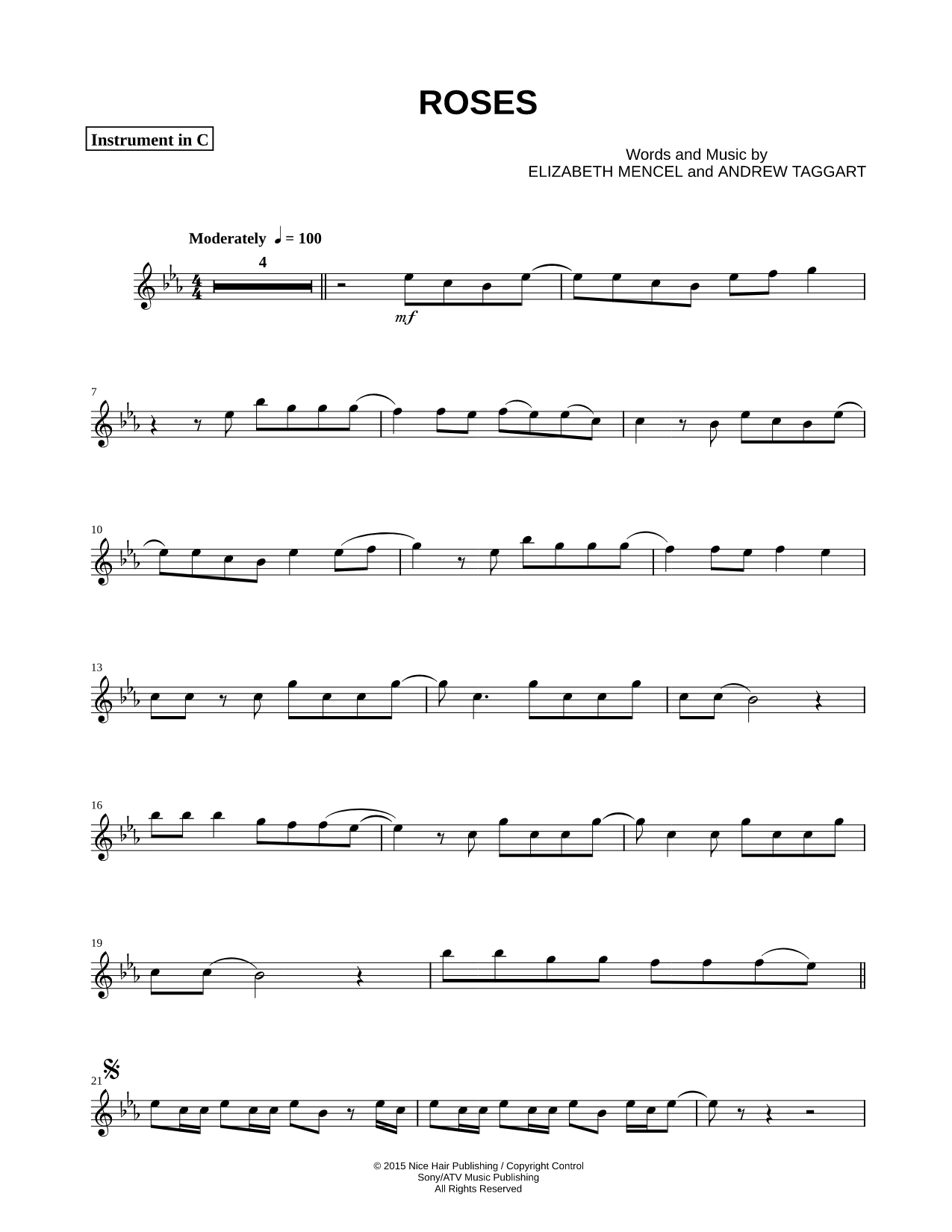 Collection: Roses - C Instrument & Piano
