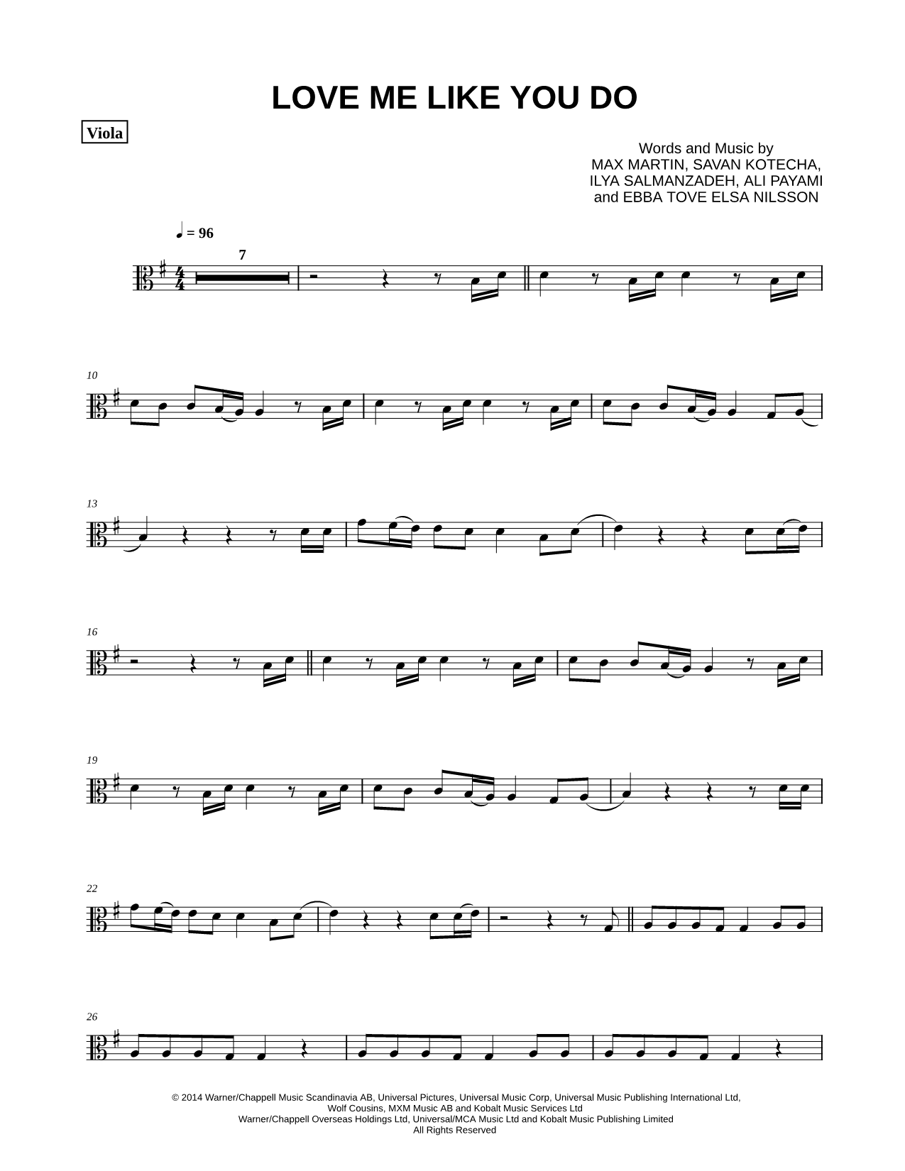 Collection: Love Me Like You Do - Viola & Piano