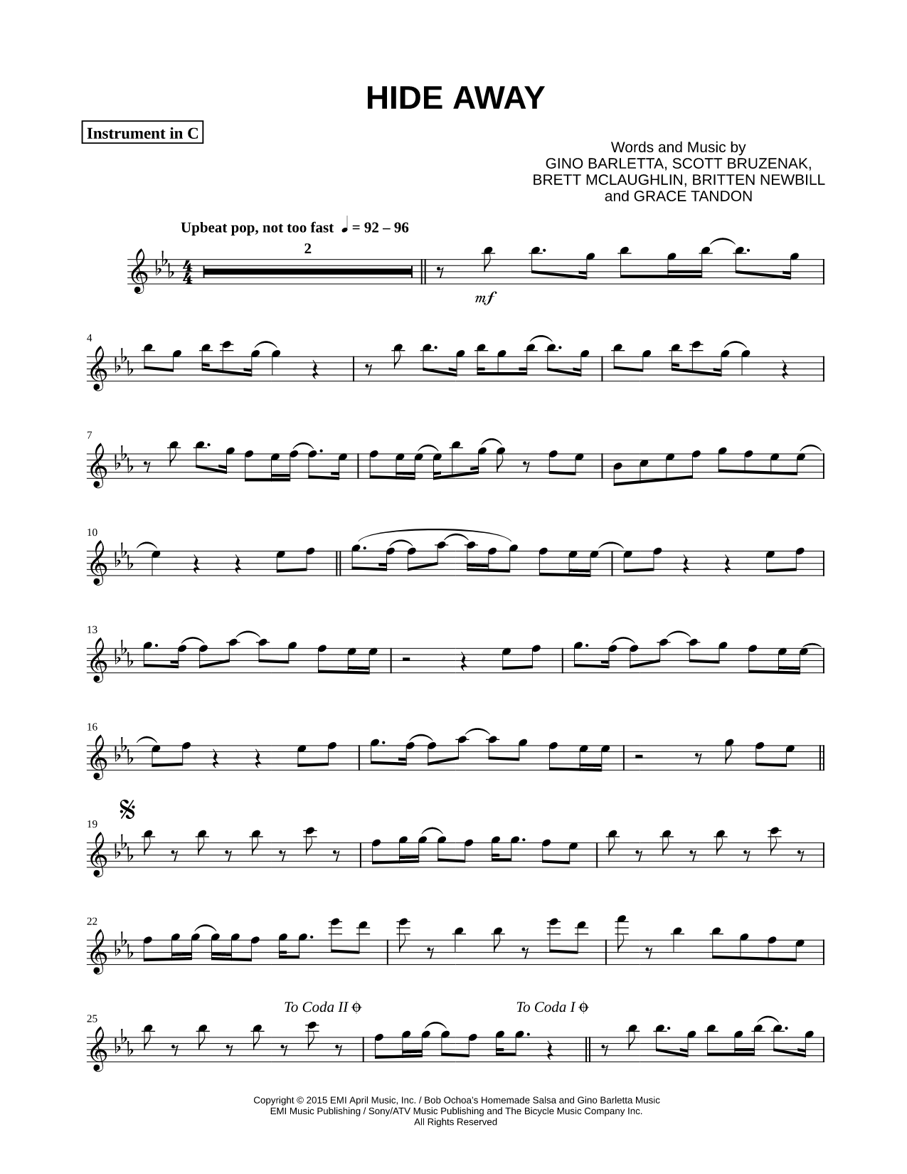 Collection: Hide Away - C Instrument & Piano