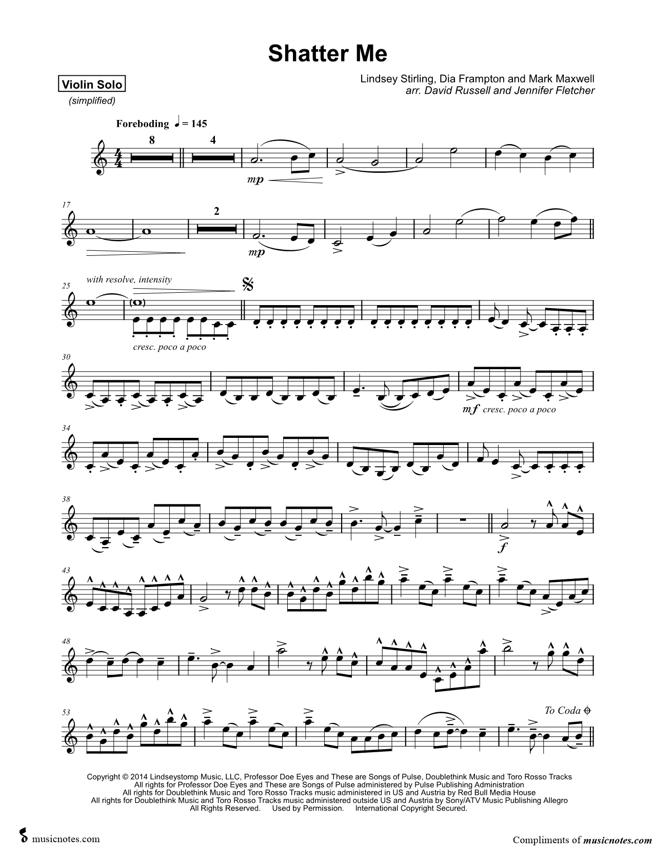 Collection: Shatter Me - Violin & Piano [Simplified Version]