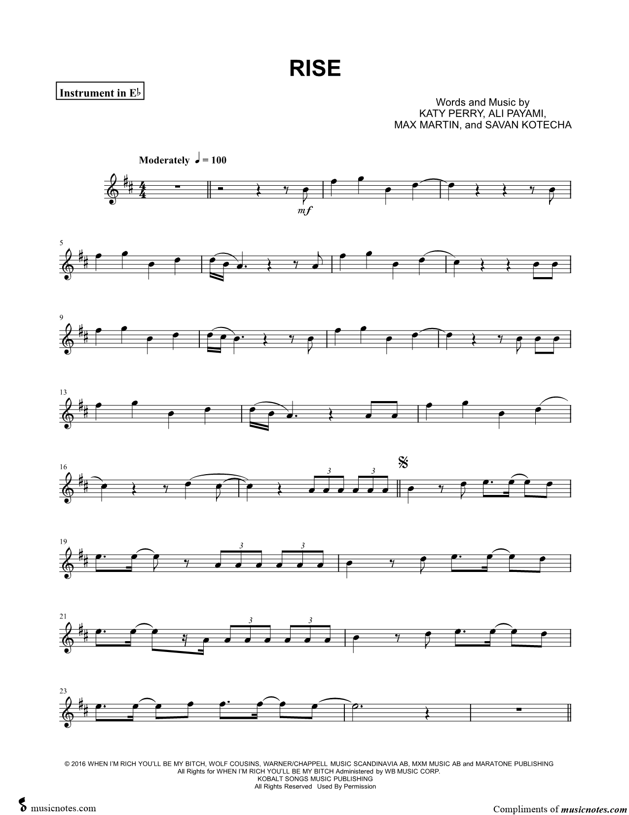 Collection: Rise - Eb Instrument & Piano