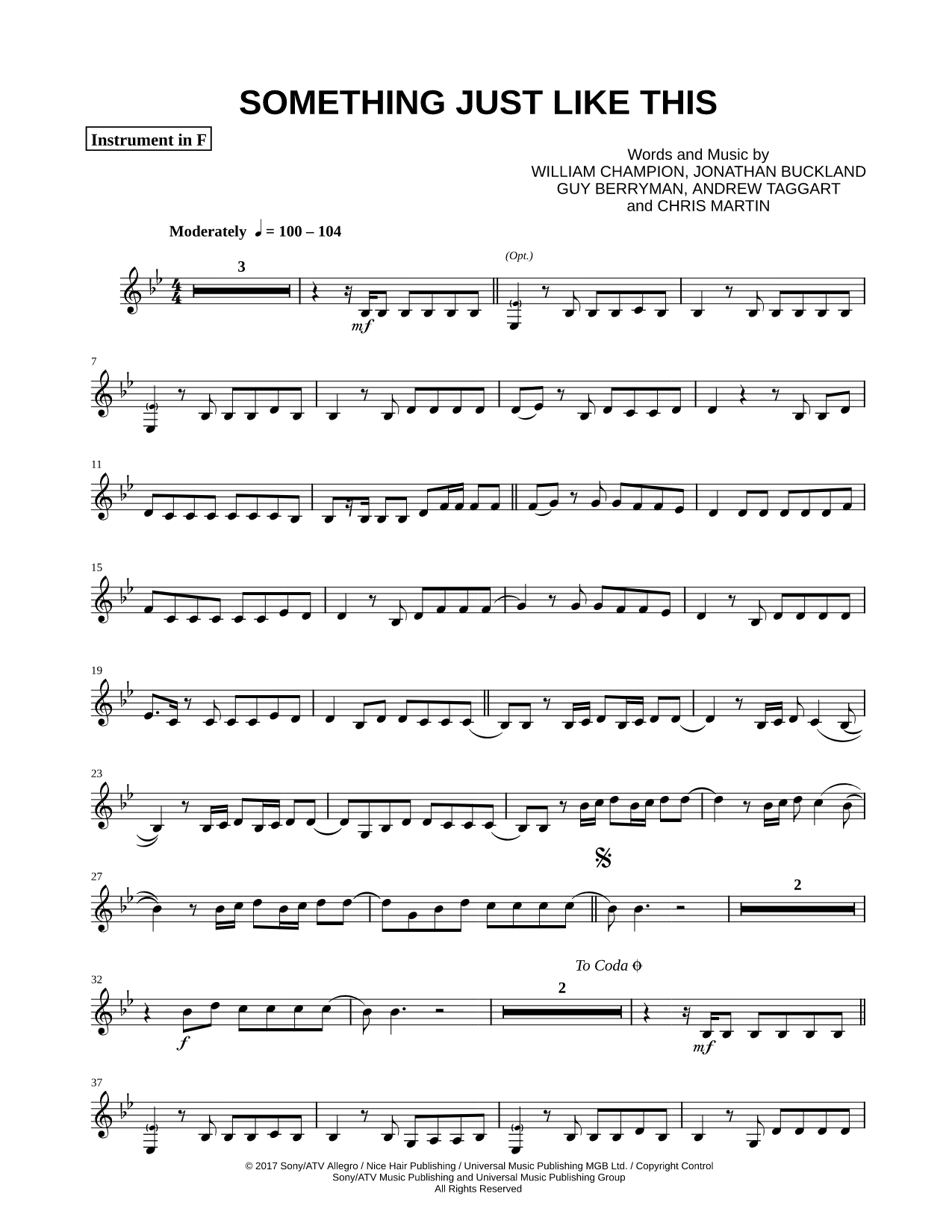 Collection: Something Just Like This - F Instrument & Piano