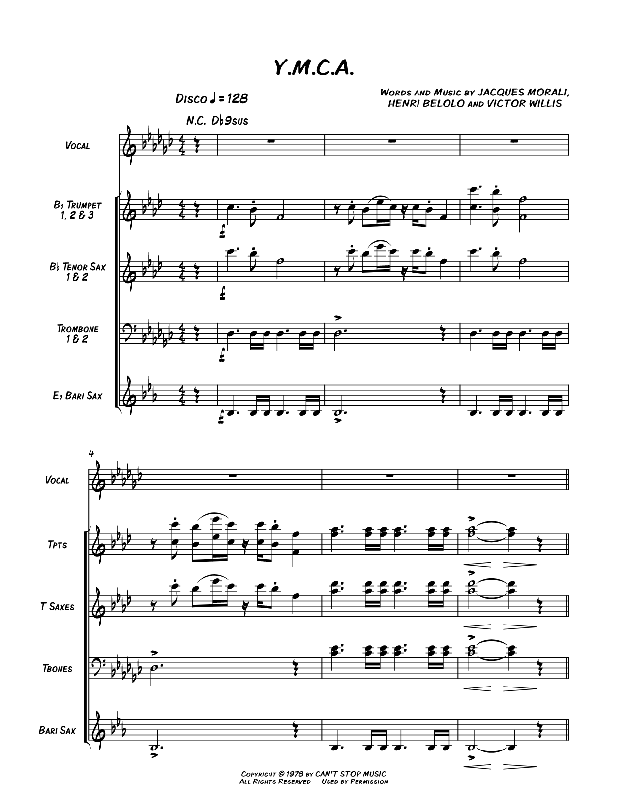 Collection: Y.M.C.A - Horn Section with Vocal