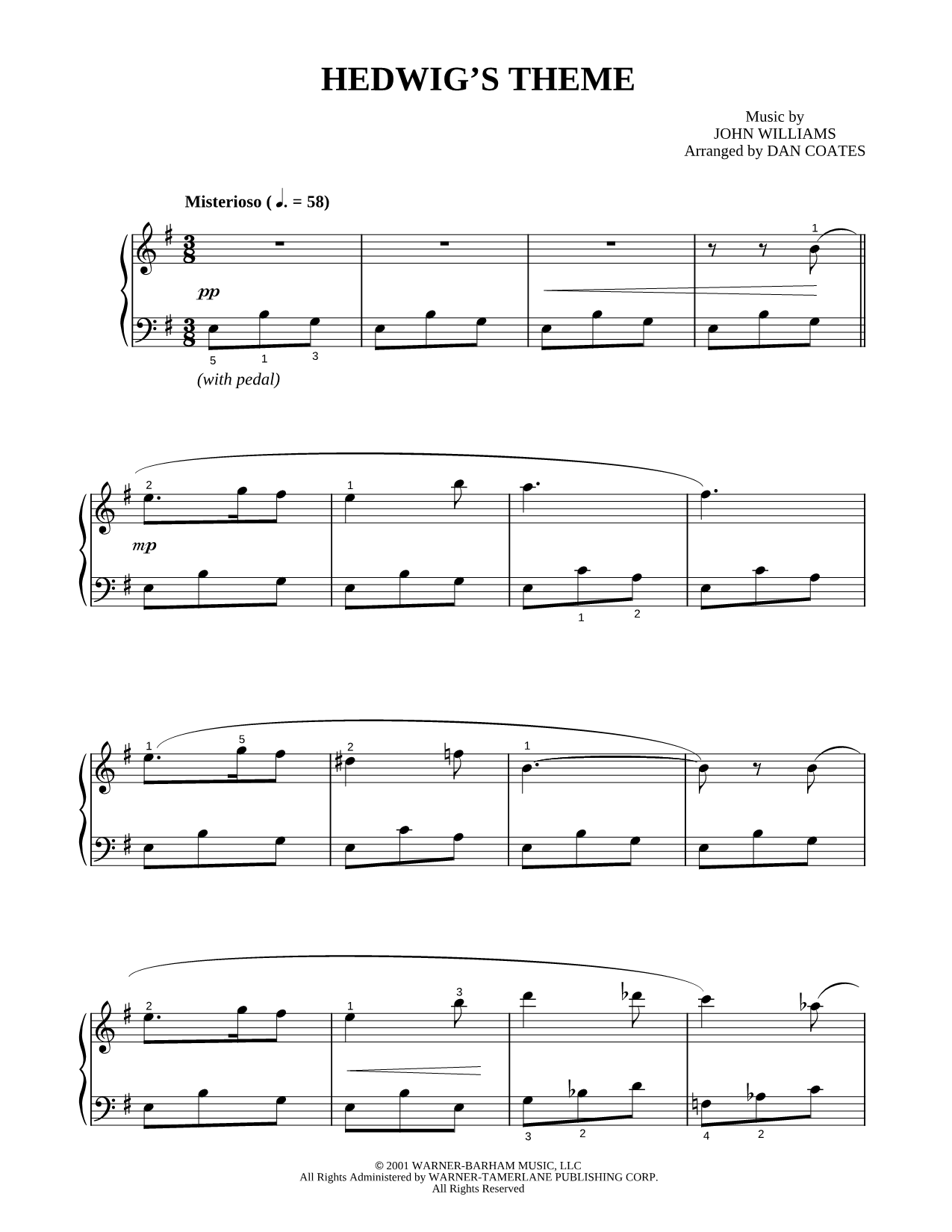 Collection: 12 Harry Potter Pieces for Easy Piano